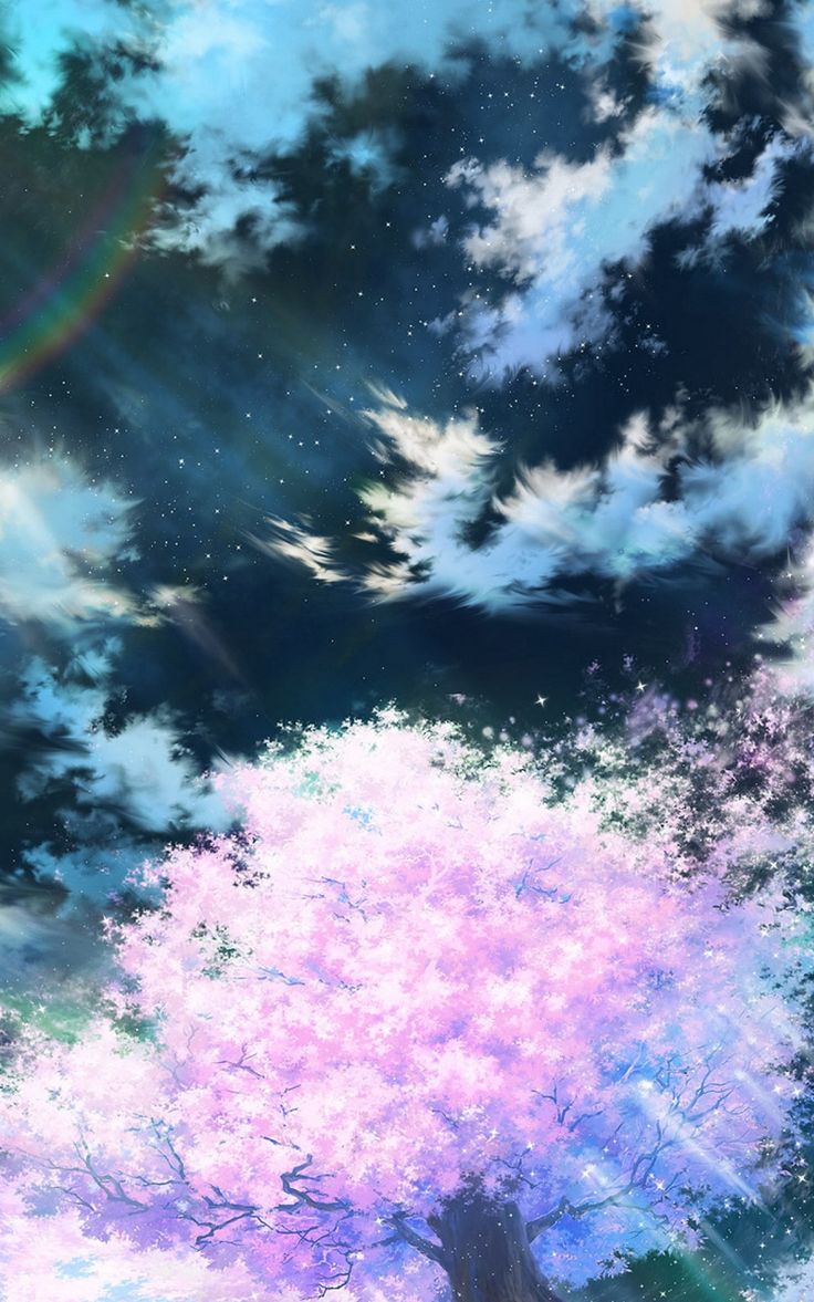 Wallpaper art pink sky anime sakura. Anime scenery, Pink wallpaper background, Scenery wallpaper