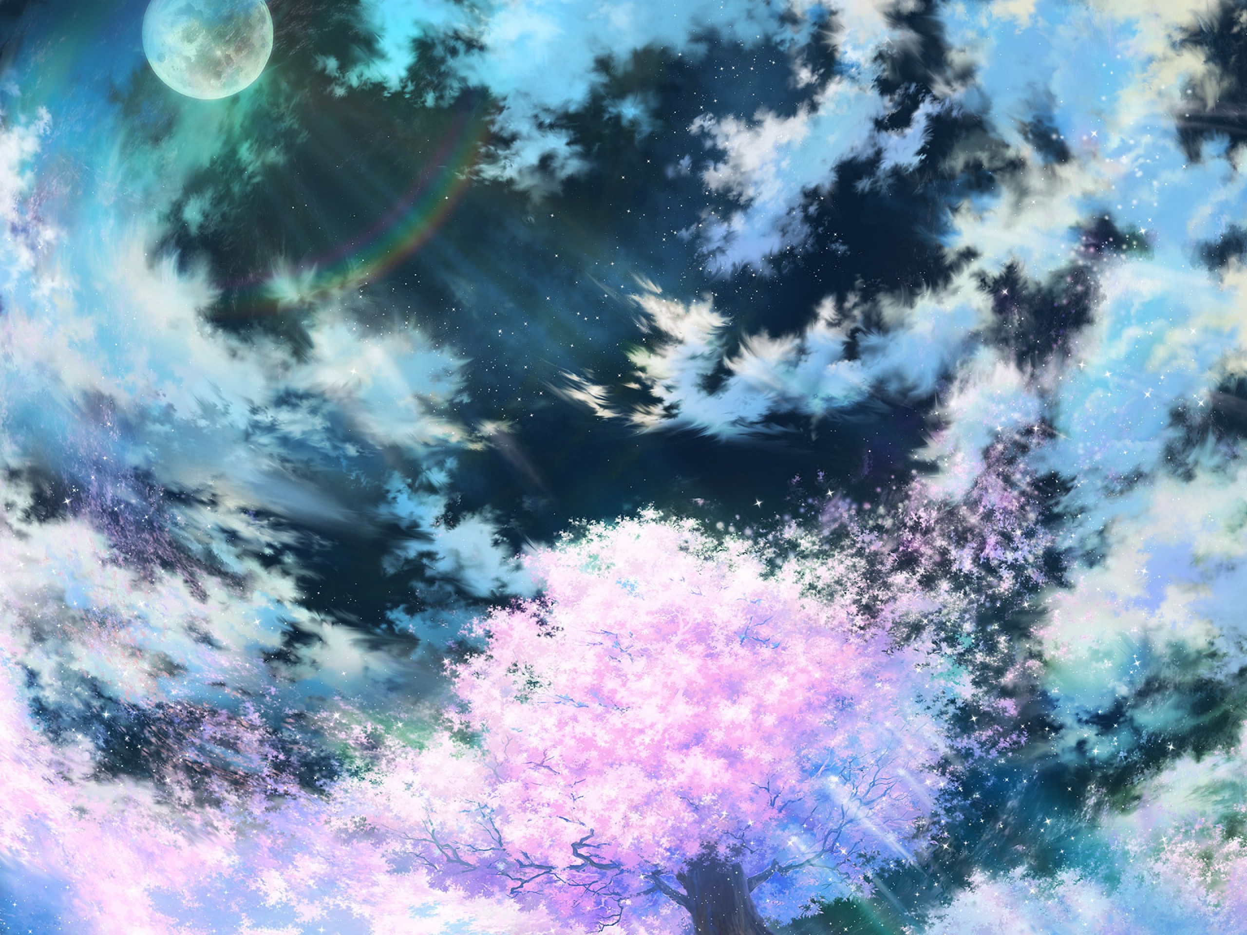 Mobile wallpaper: Sakura, Anime, Pink, Sky, Art, 84612 download the picture for free