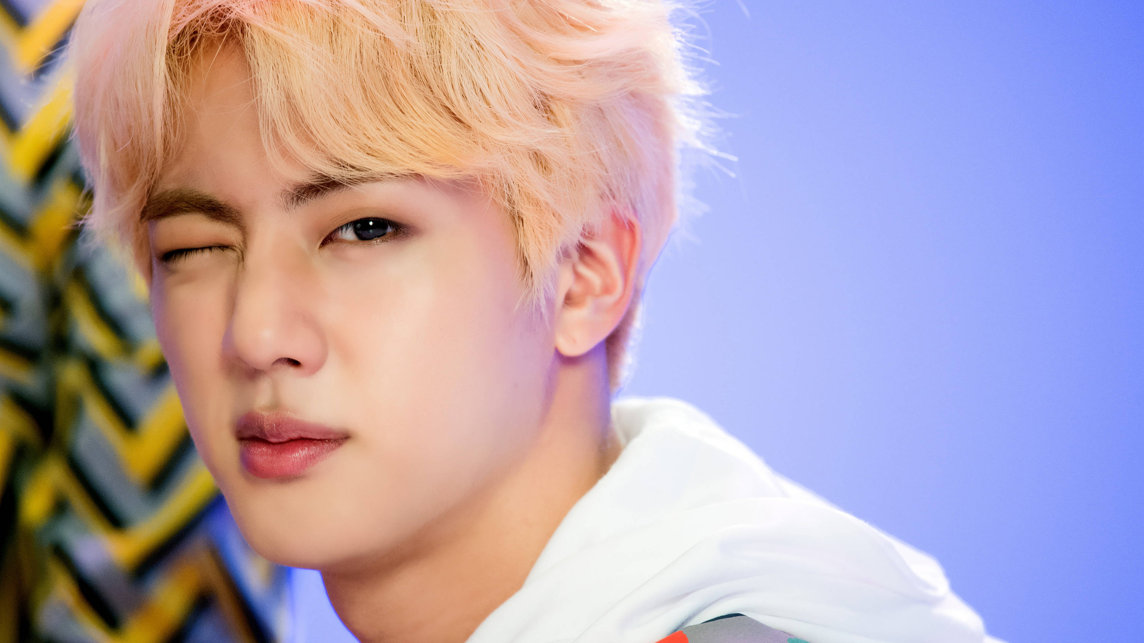 Download Bts Jin Cute Wink Wallpaper