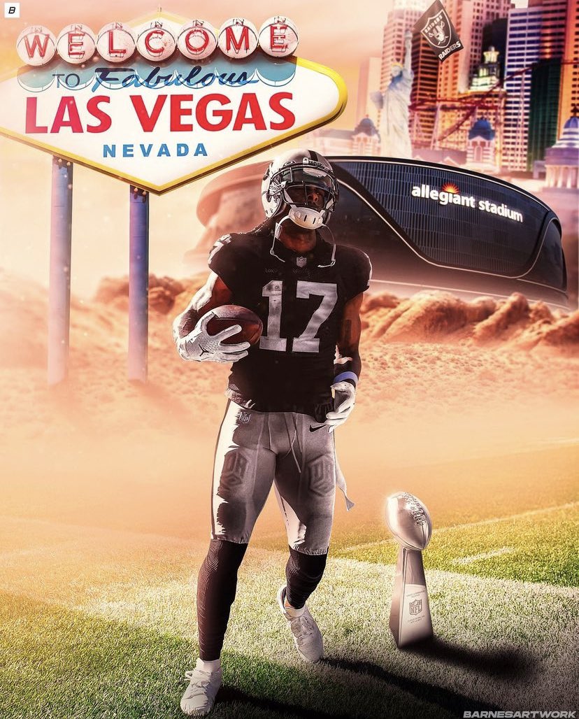 Download Las Vegas Raiders Davante Adams Wallpaper