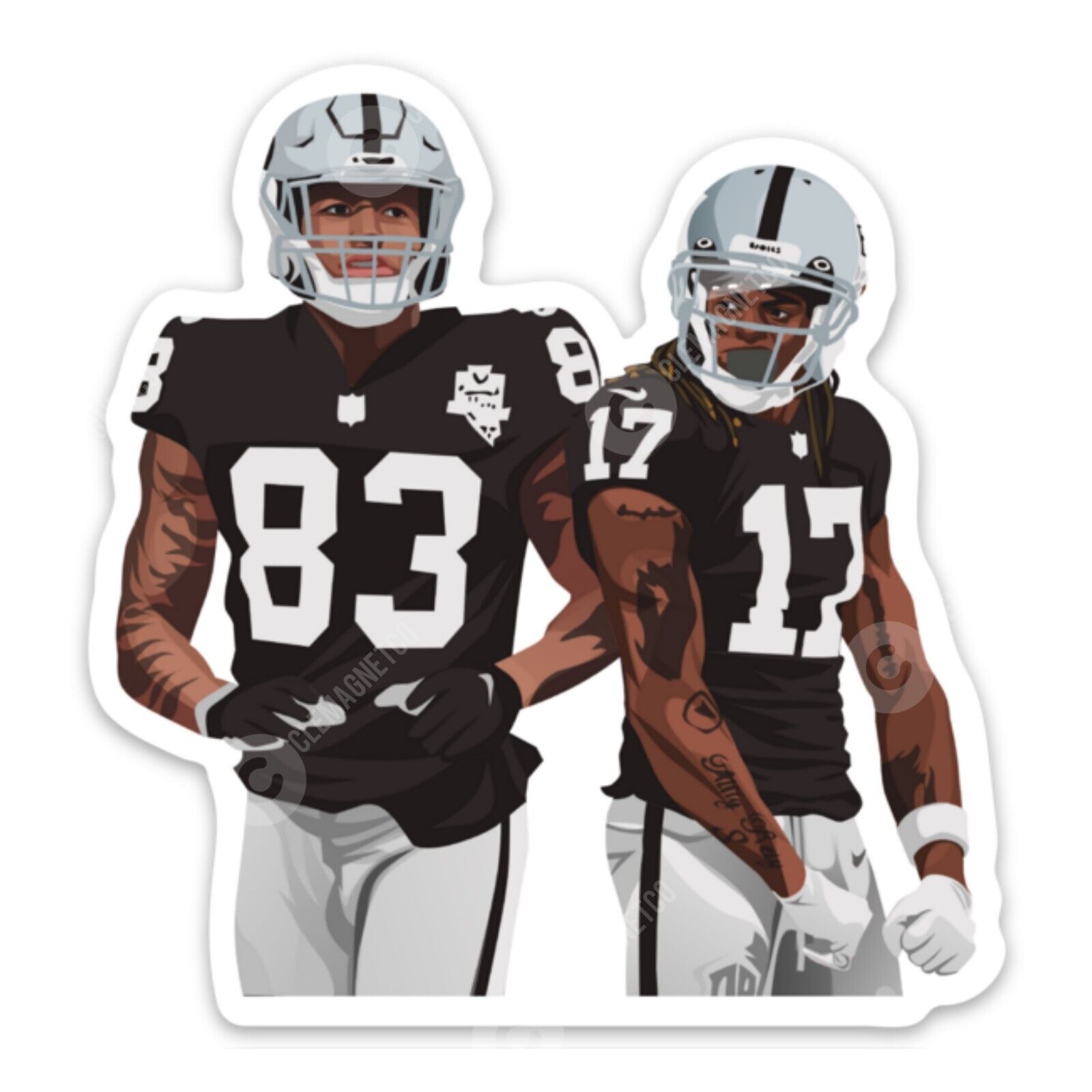 Darren Waller Davante Adams Las Vegas RAIDERS MAGNET NFL Vinyl