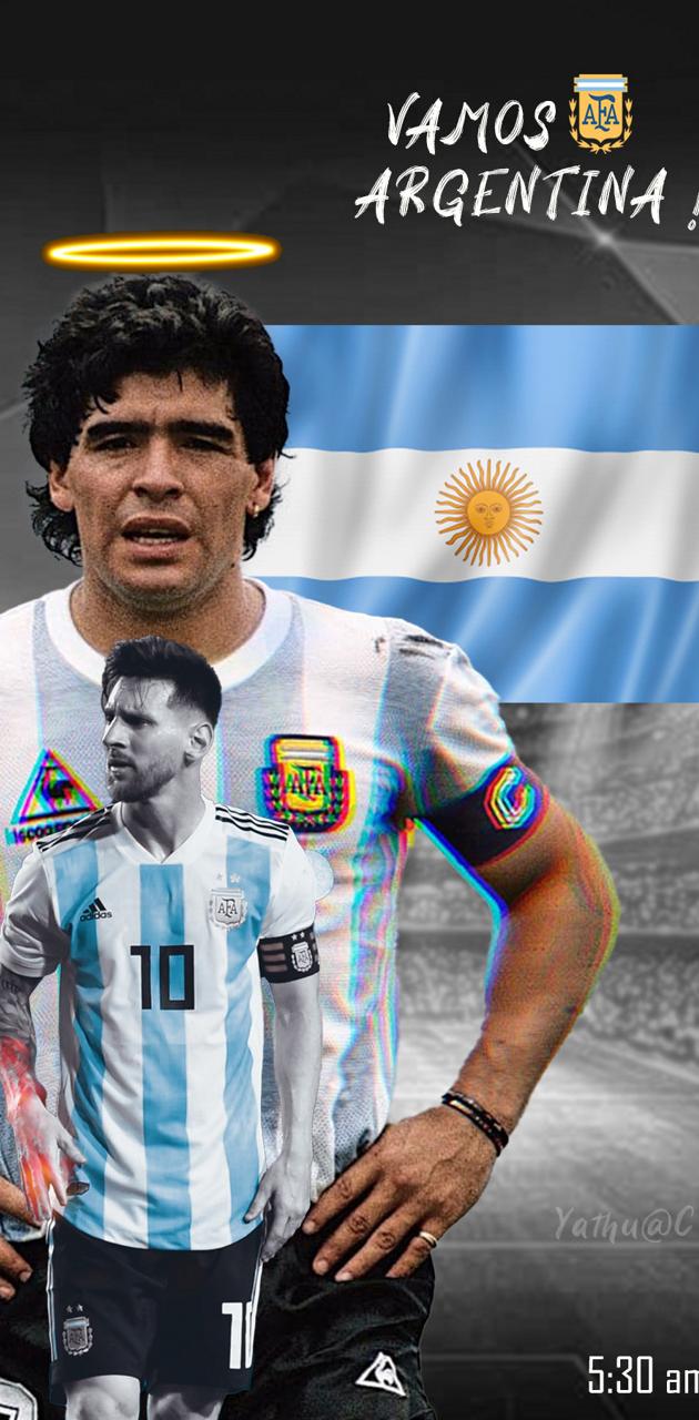 Messi Mardona Argentin wallpaper