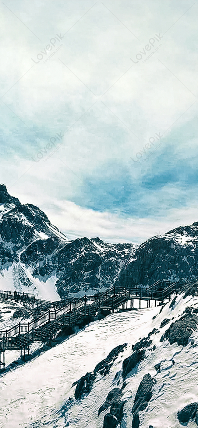 Winter Snow Mountain Mobile Wallpaper Image Free Download