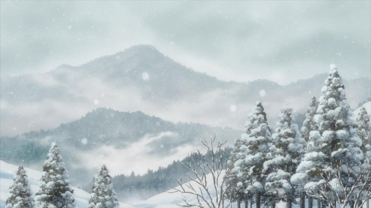 Mushishi_zoku_shou 03 Winter Snow Mountains Ice Fog Clouds Cold Serene Beautiful Scenery Lands