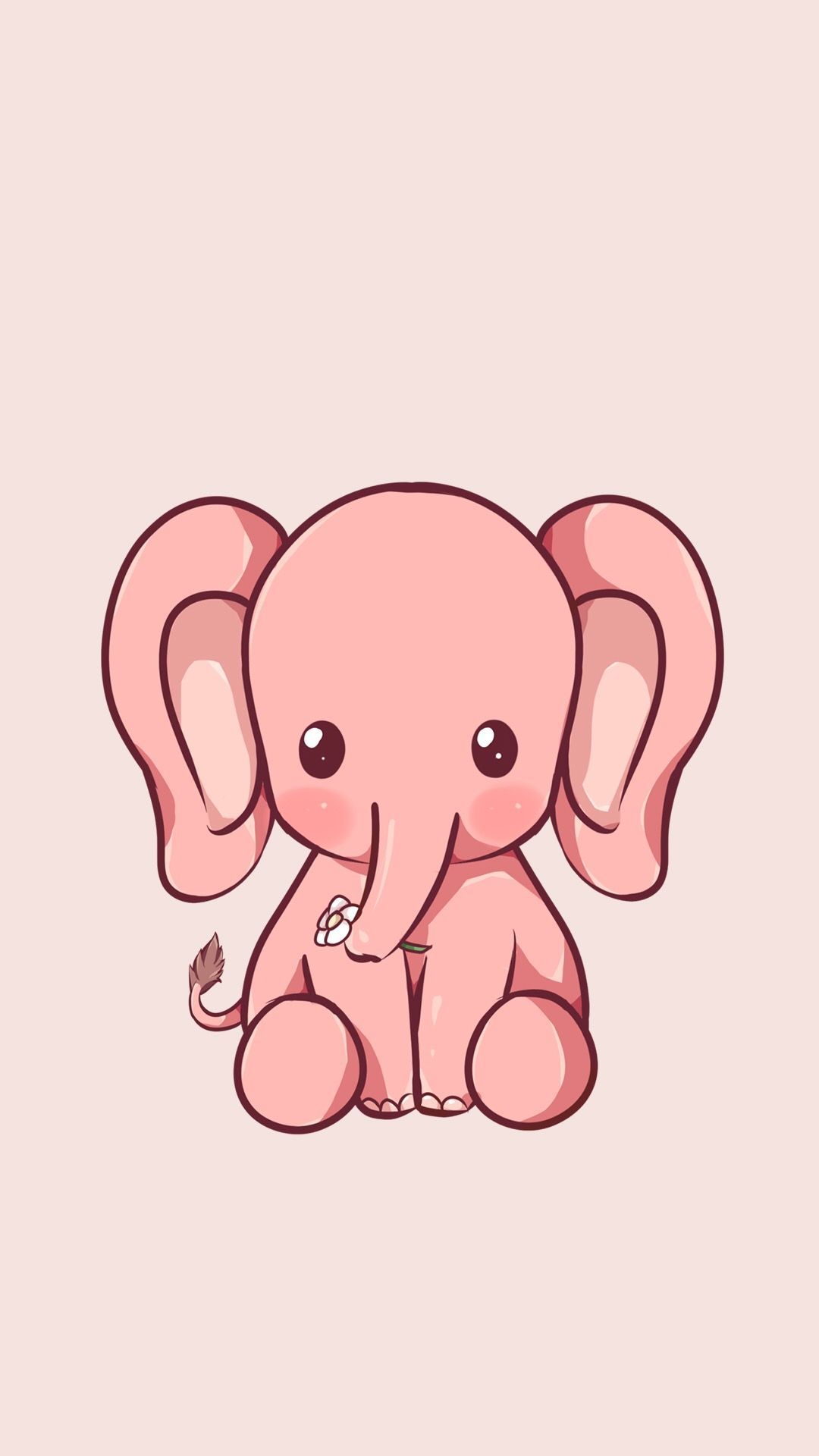 Cute Pink Elephant Wallpaper. iPhone用のかわいい壁紙, 壁紙 かわいい, 象の絵