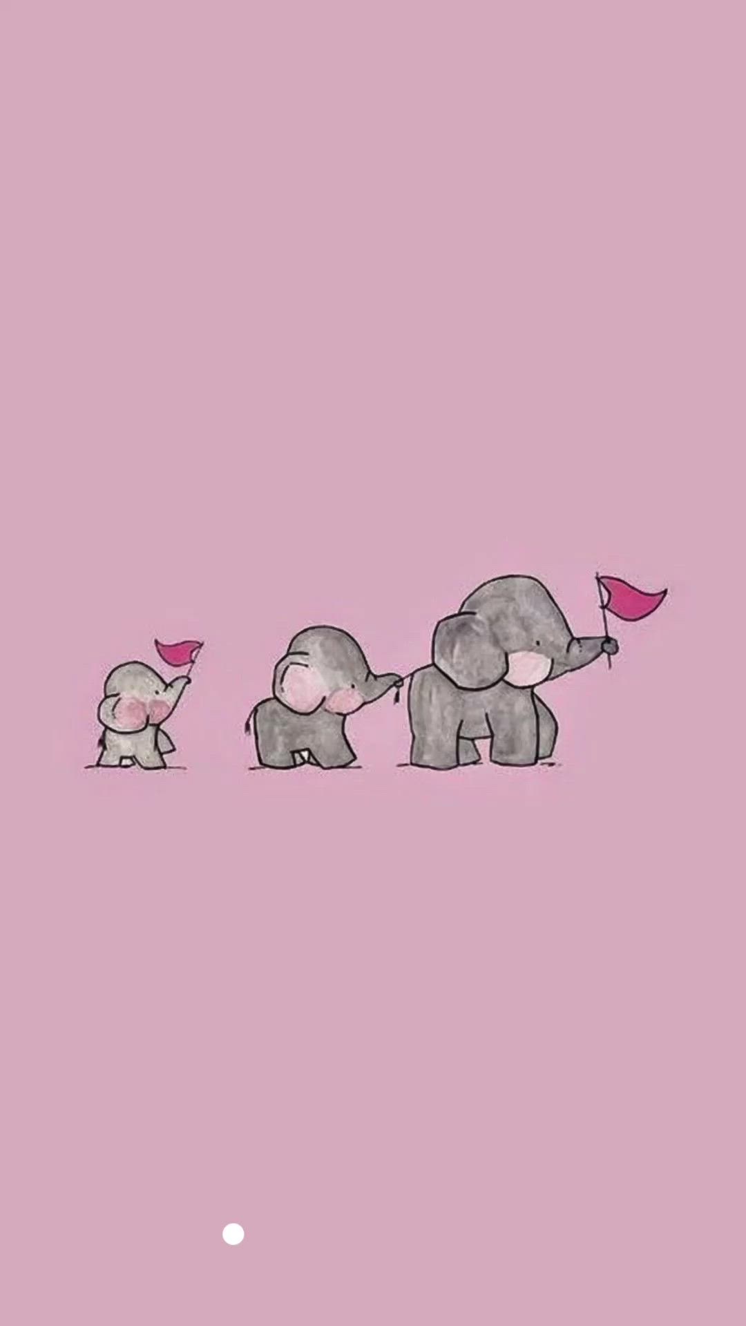 Wallpaper. Elephant iphone wallpaper, Pink wallpaper android, Elephant wallpaper