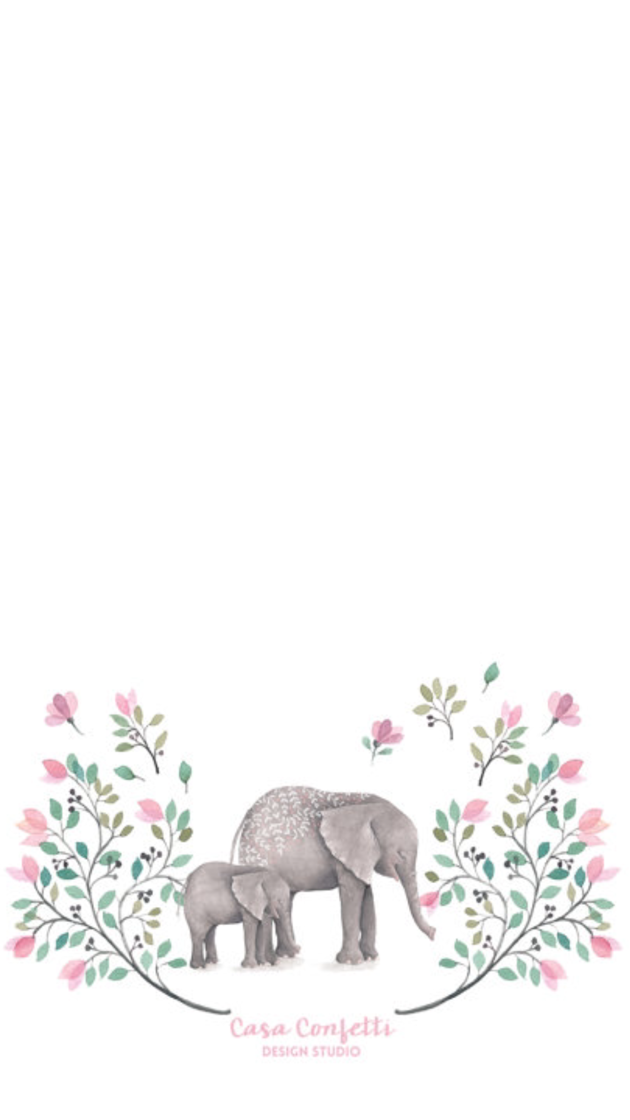 *Wallpaper. Elephant wallpaper, Watercolor illustration, Cartoon wallpaper
