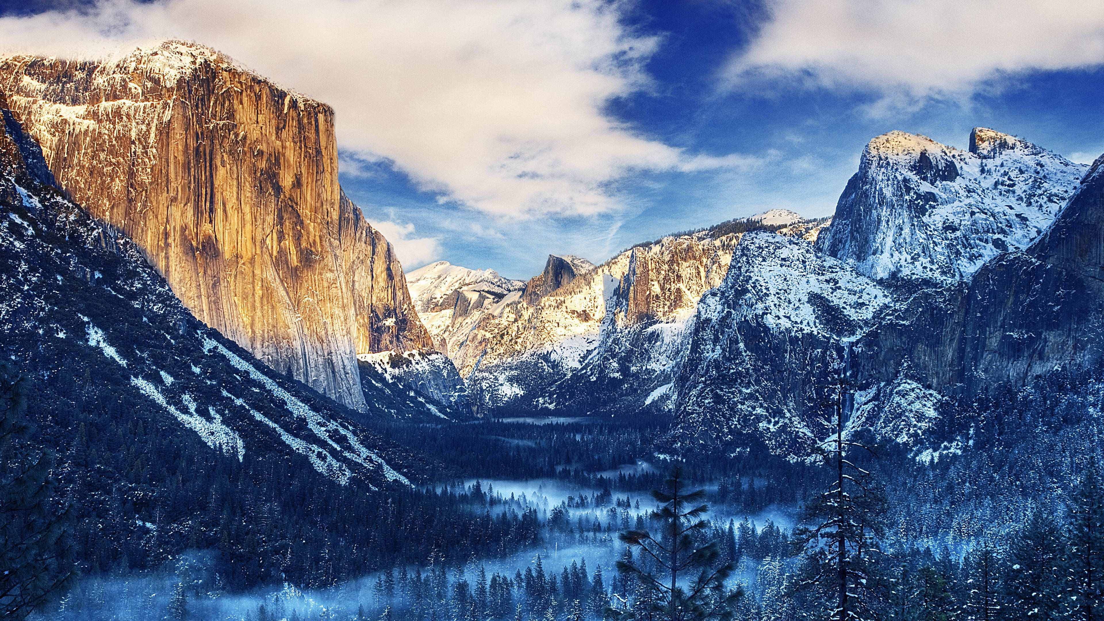 Download Yosemite Winter And Sunset Wallpaper