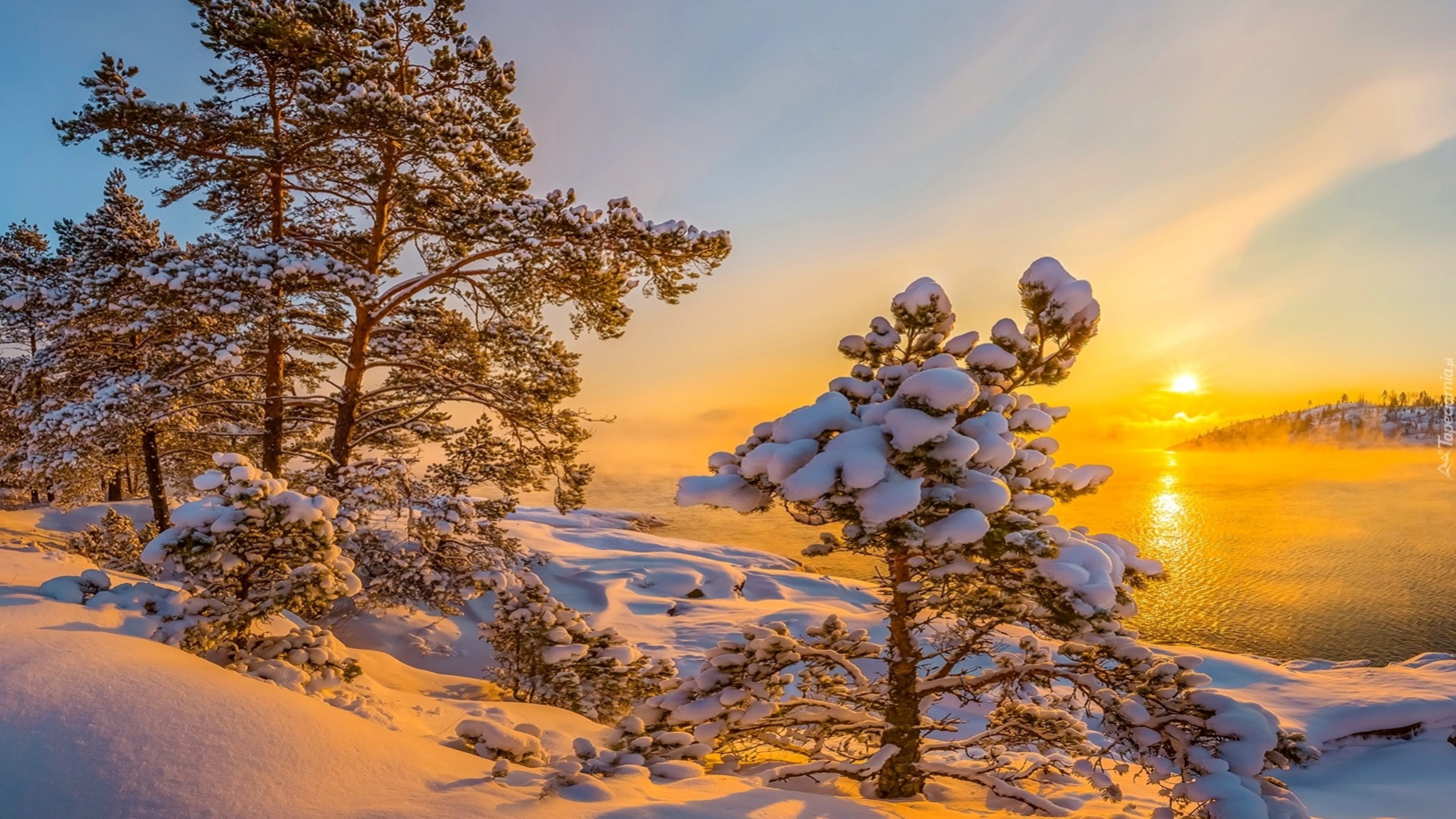 Winter lake HD Wallpaper 4K Ultra HD