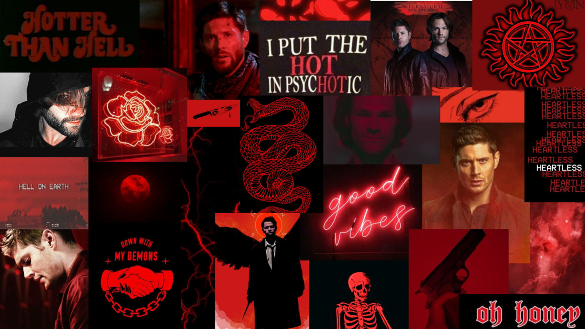 Red and Black Aesthetic Computer Wallpaper
