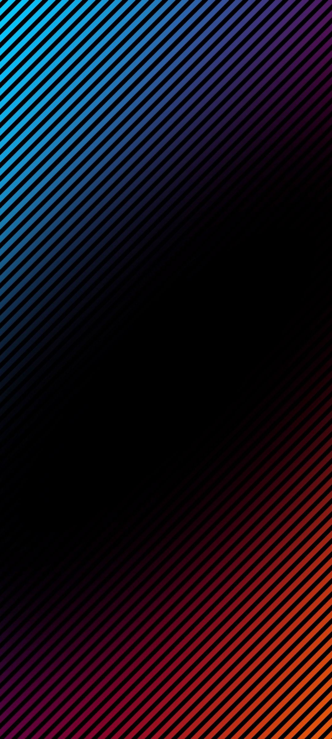 Black Dark Blue Red Lines Abstract Phone