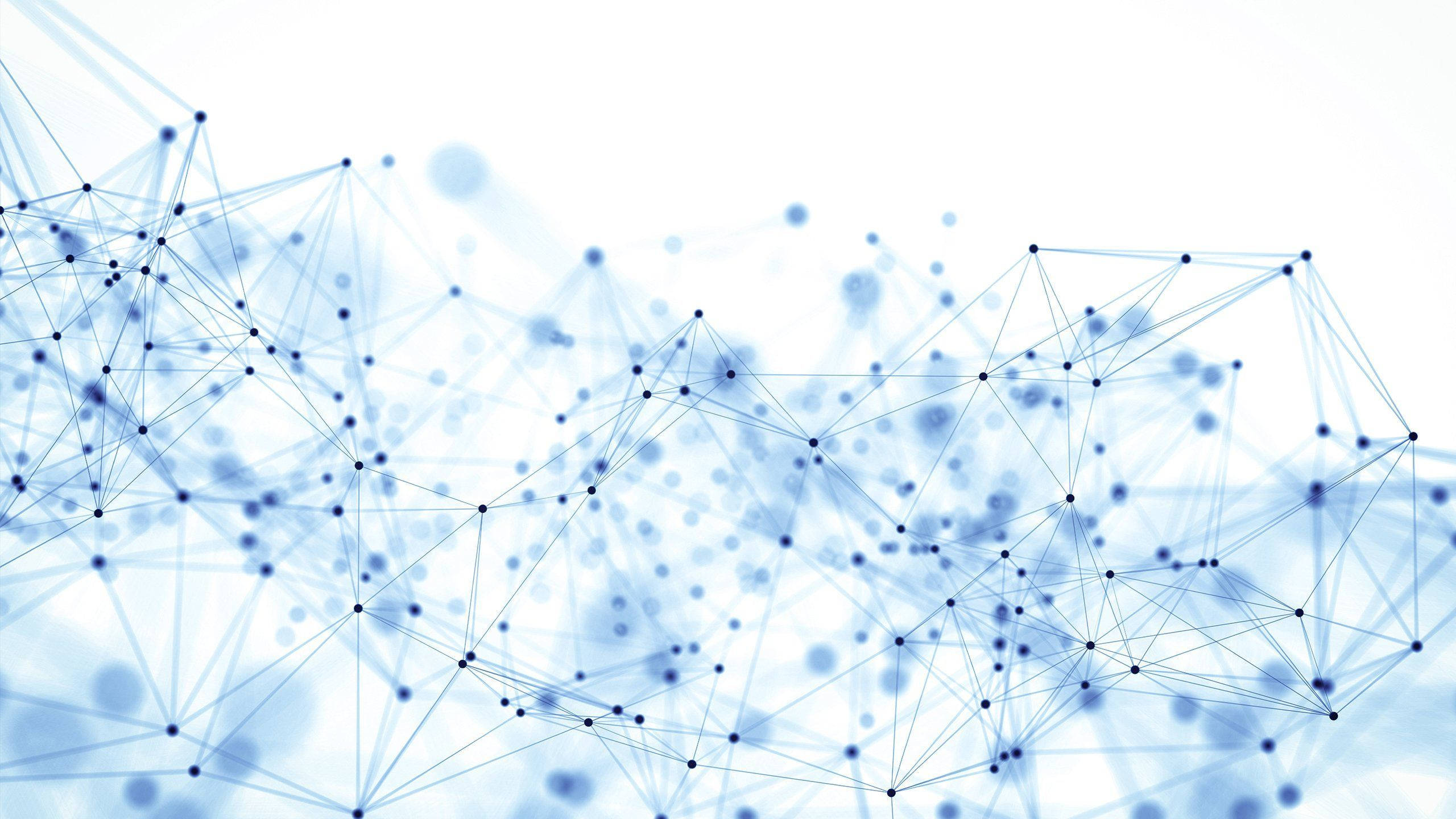 Download Blockchain Dark Blue Points Wallpaper