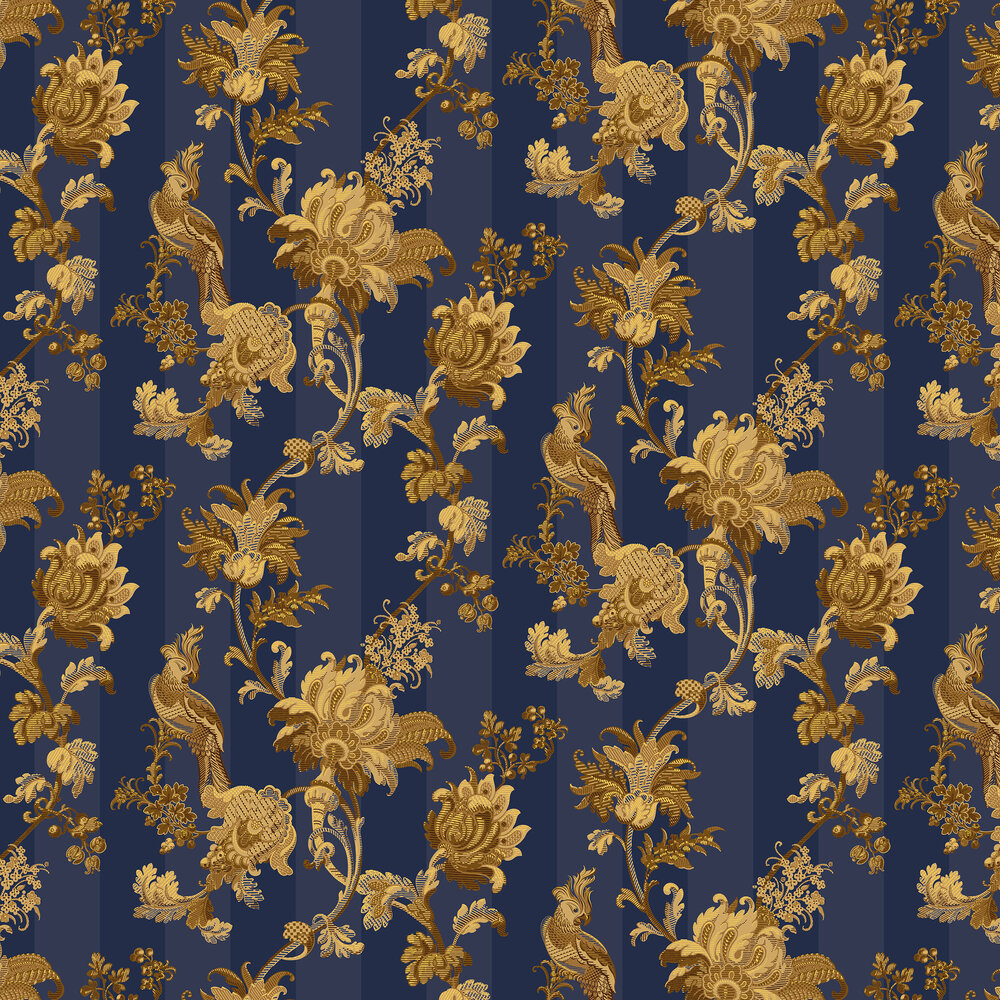 Zerzura by Cole & Son Blue / Gold, Wallpaper Direct