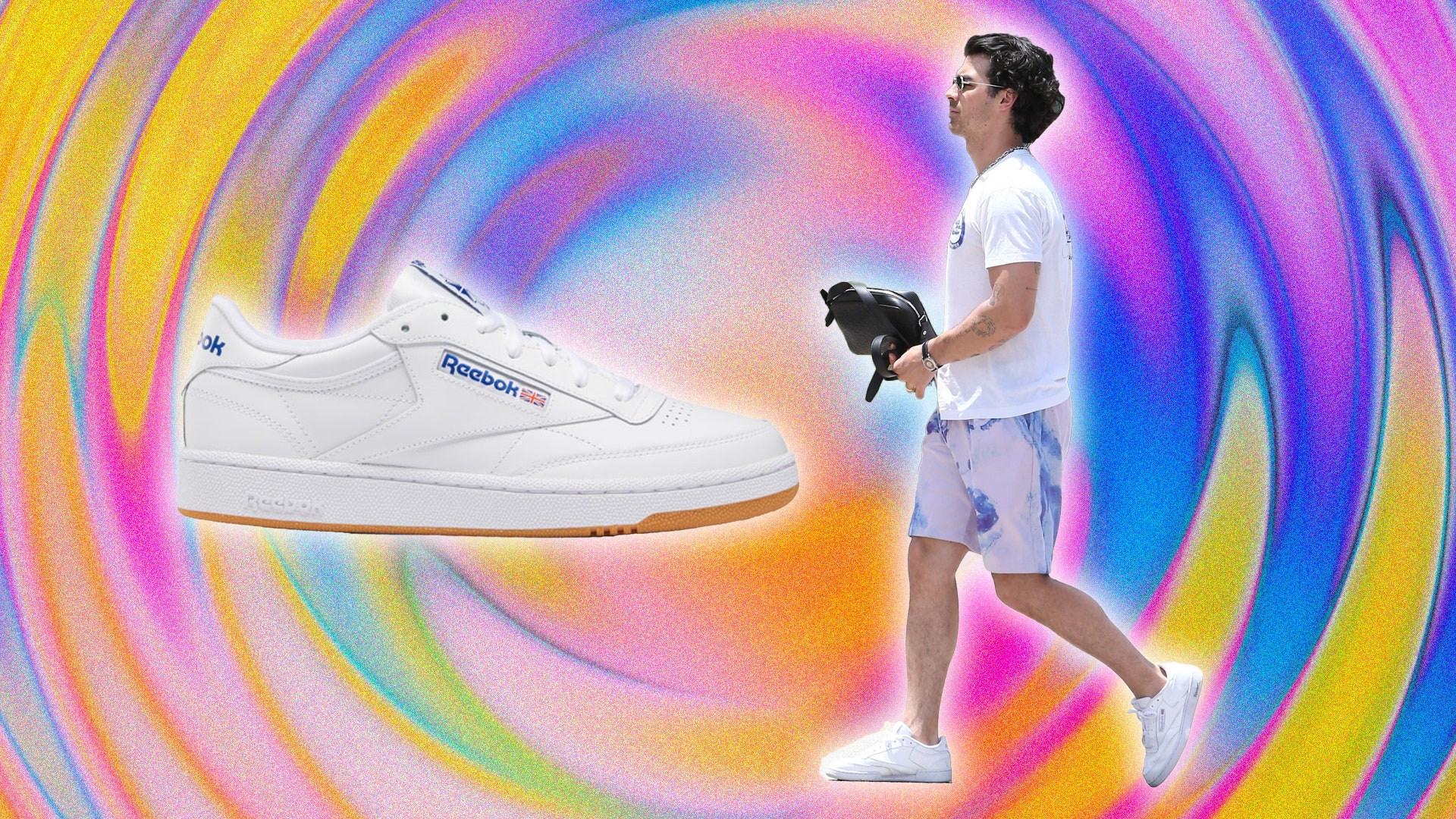 Joe Jonas can't get enough of these classic Reebok Club C trainers