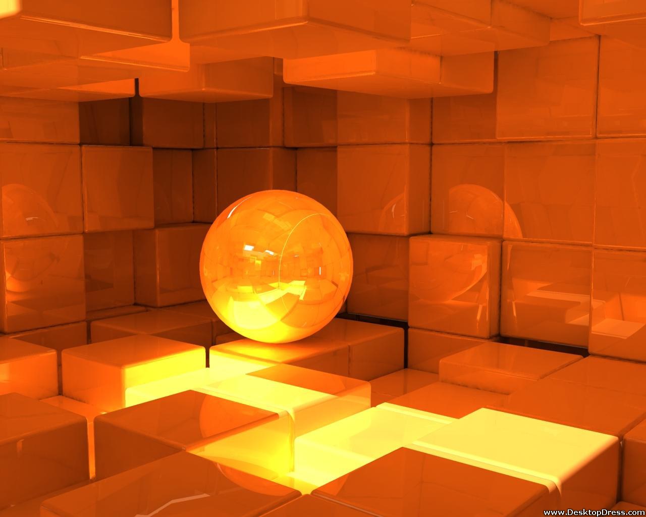 Desktop Wallpaper 3D Background Box Room Yellow