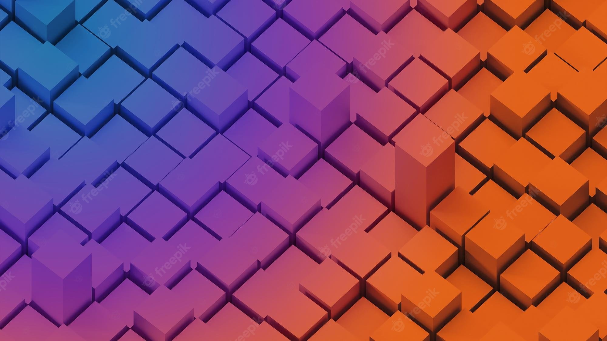 Premium Photod render box perspective orange background square
