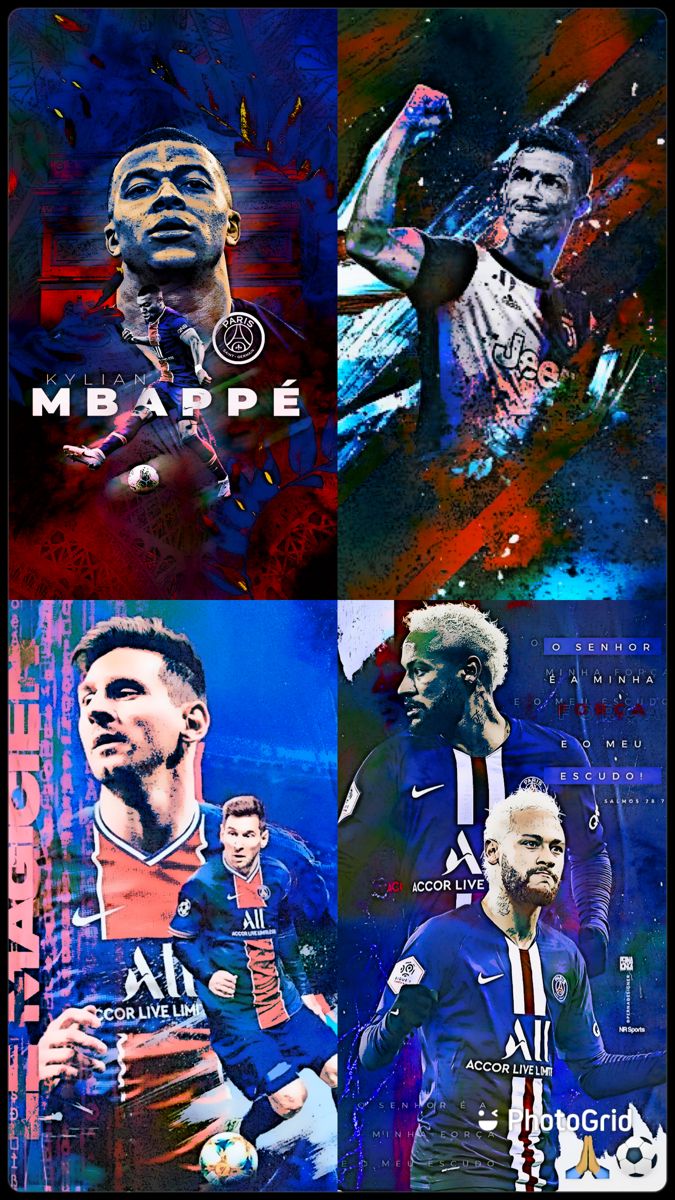 Messi#Ronaldo#Neymar#Mbappe. Movie posters, Neymar, Poster