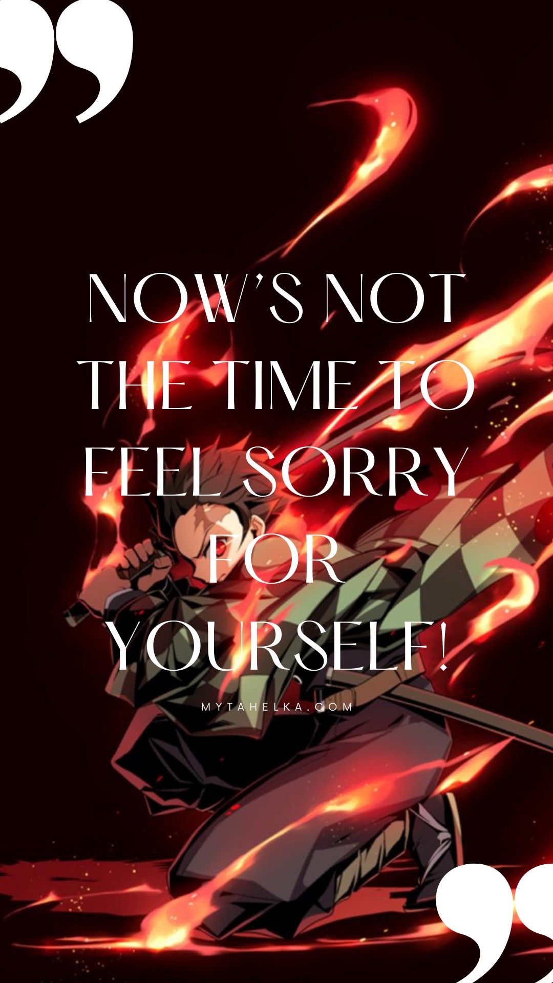 Tanjiro Demon slayer Anime quote wallpaper. Anime quotes, Wallpaper quotes, Anime