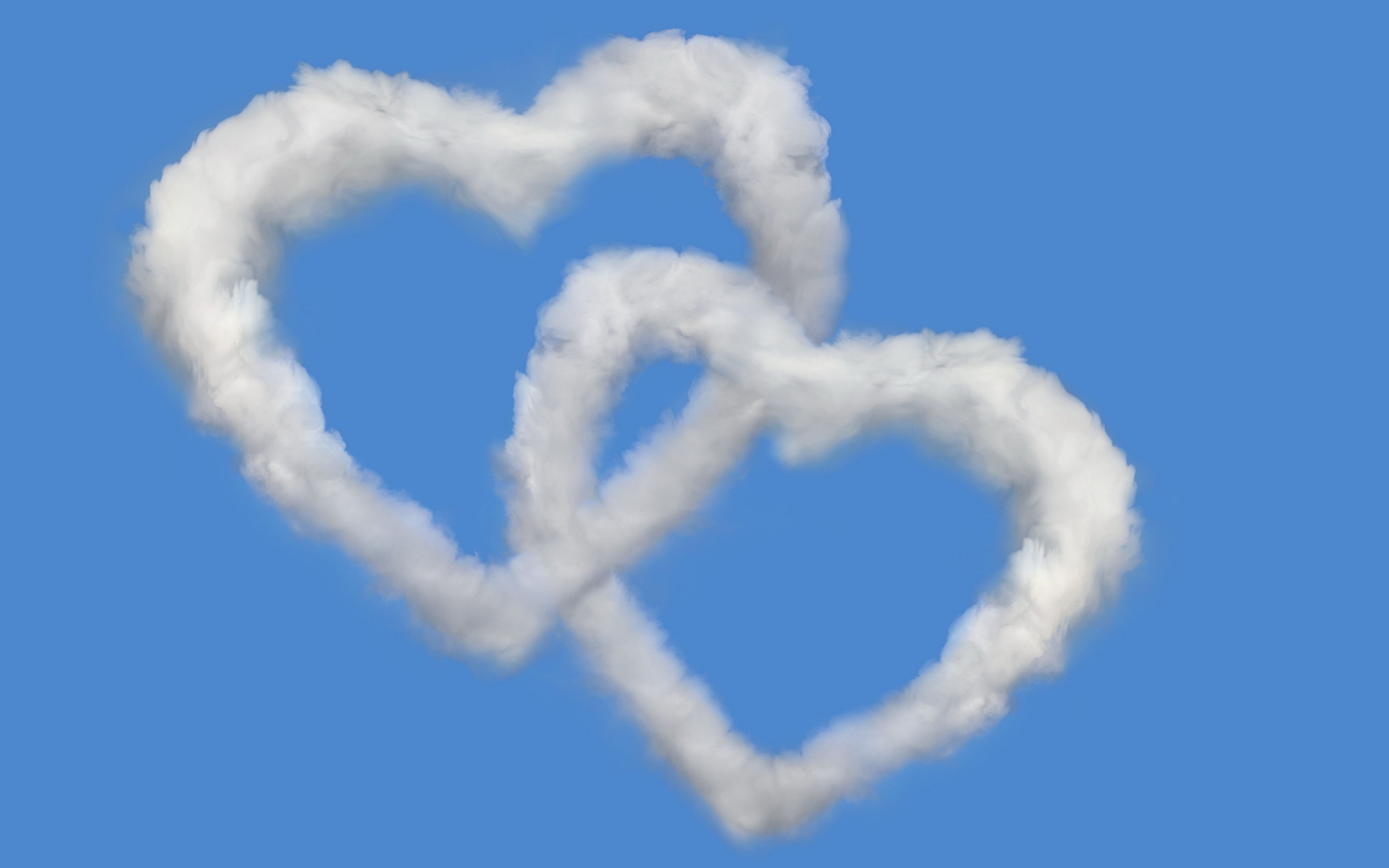 Download wallpaper 3840x2400 heart, love, clouds, sky 4k ultra HD 16:10 HD background