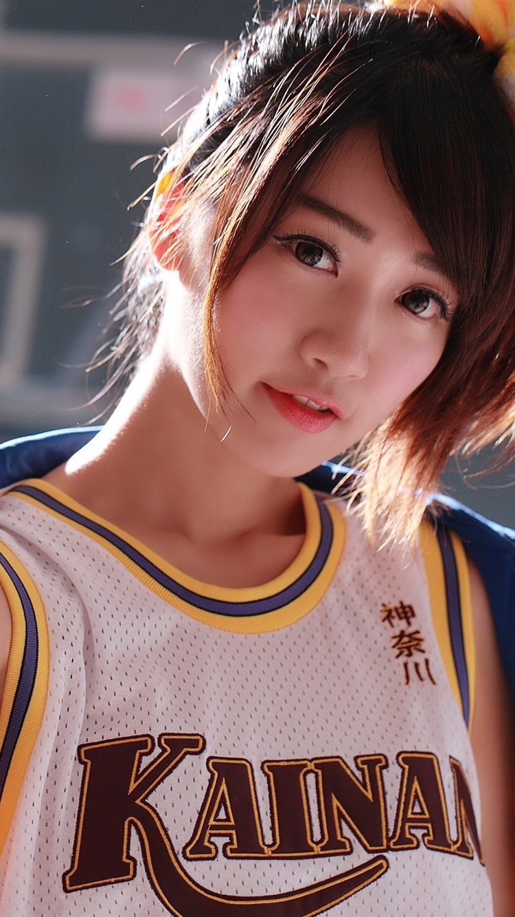 Japanese Girl, Basketball, Sports Uniform 750x1334 IPhone 8 7 6 6S Wallpaper, Background, Picture, Image