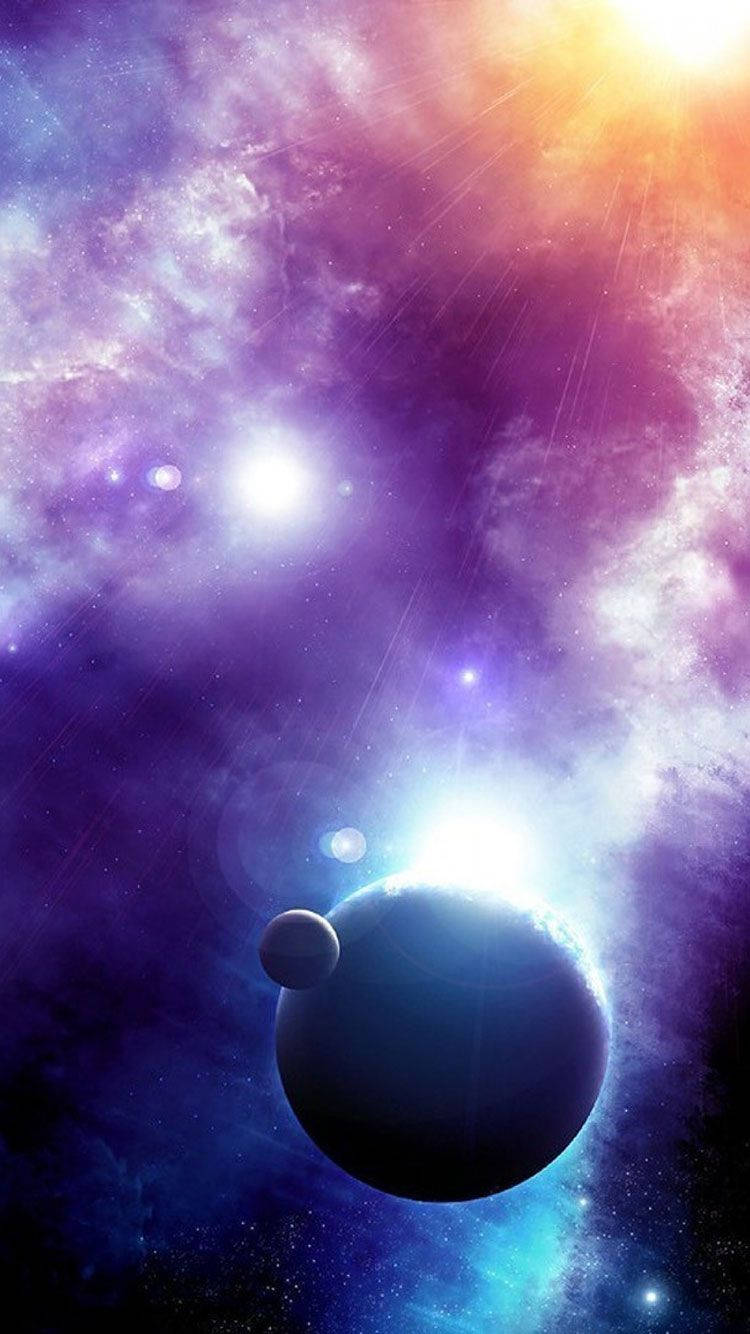 Download Planets In Space iPhone Wallpaper