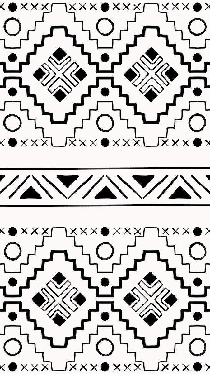 Pattern mobile wallpaper, aesthetic tribal