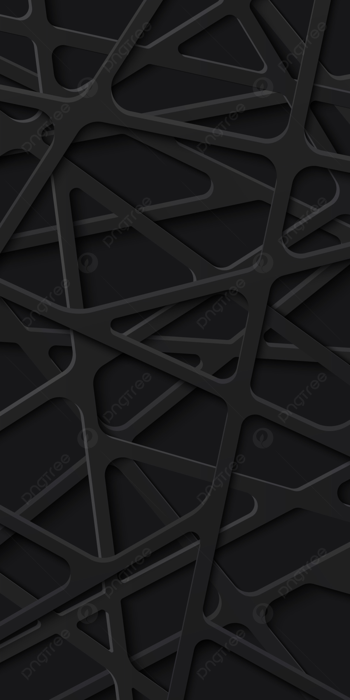 Abstract Black Stripes In Paper Cut Style Mobile Wallpaper Background, Black, Paper, Modern Background Image for Free Download