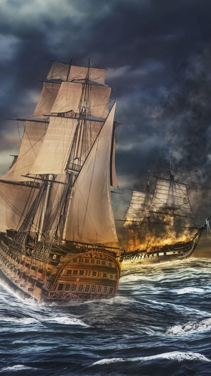 Mobile Wallpaper. Sailing, Seascape, Ship