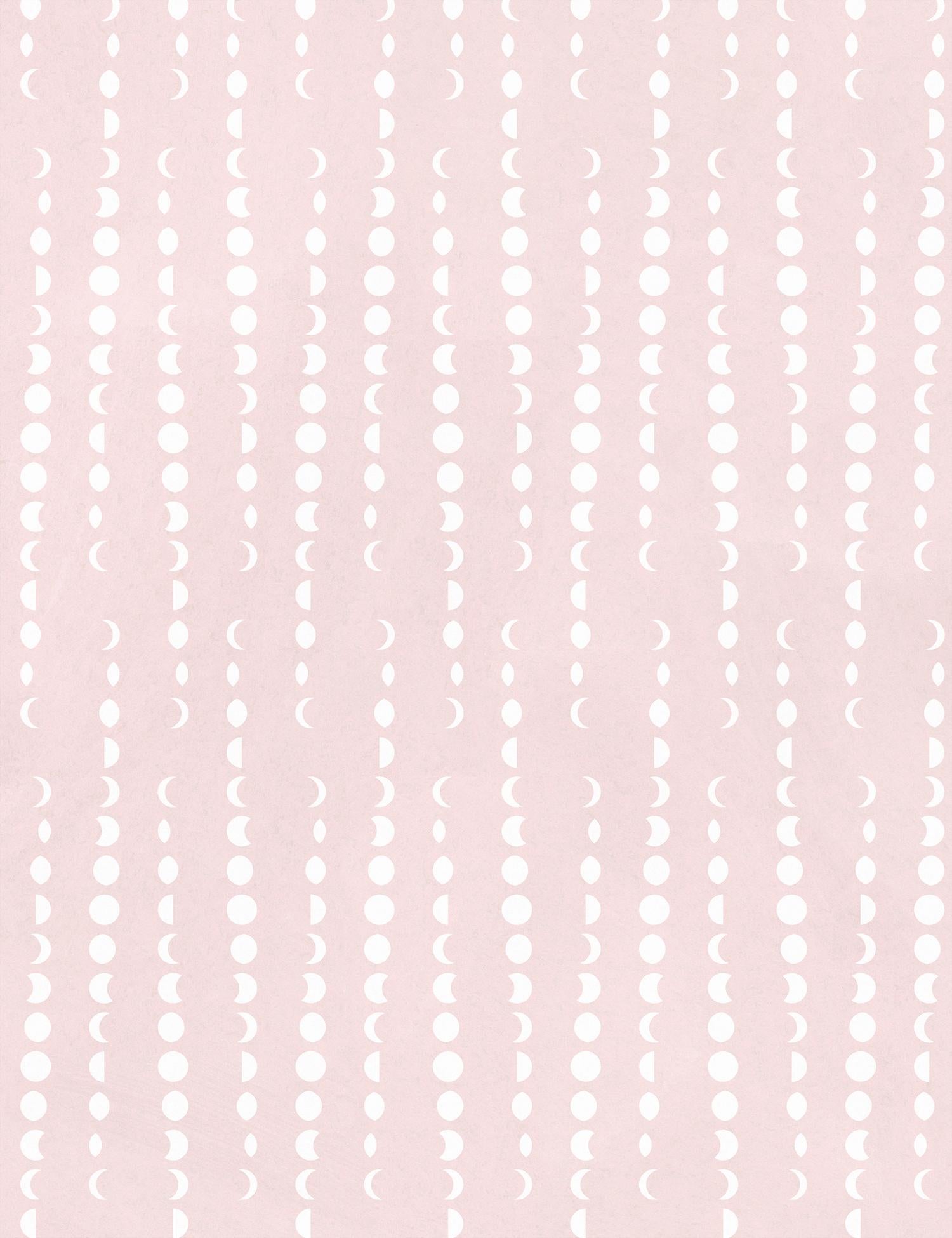 Earthlight Designer Wallpaper in Stella 'Light Pink and Soft White'