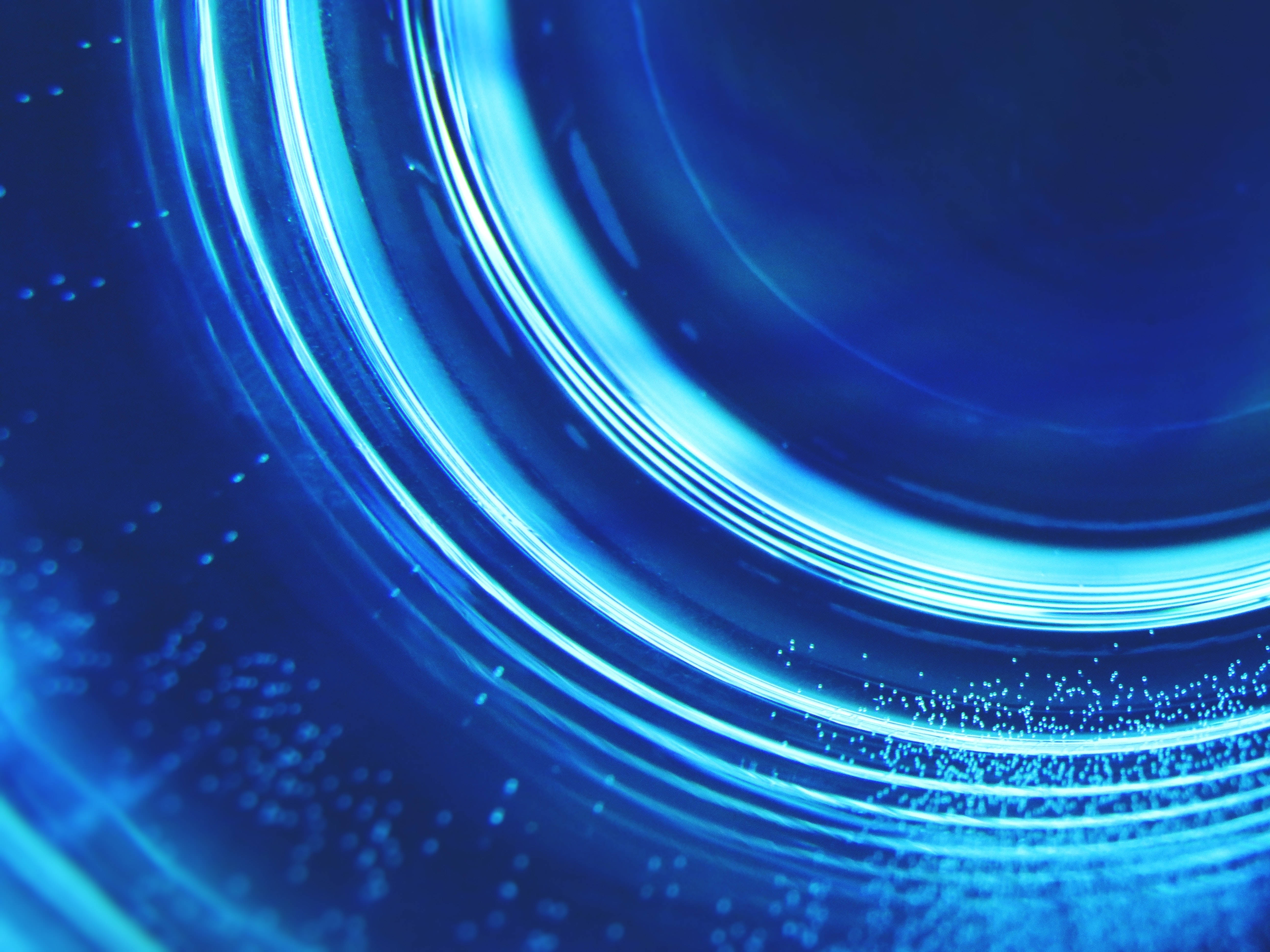 Download Futuristic Rings Dark And Blue Aesthetic Laptop Wallpaper