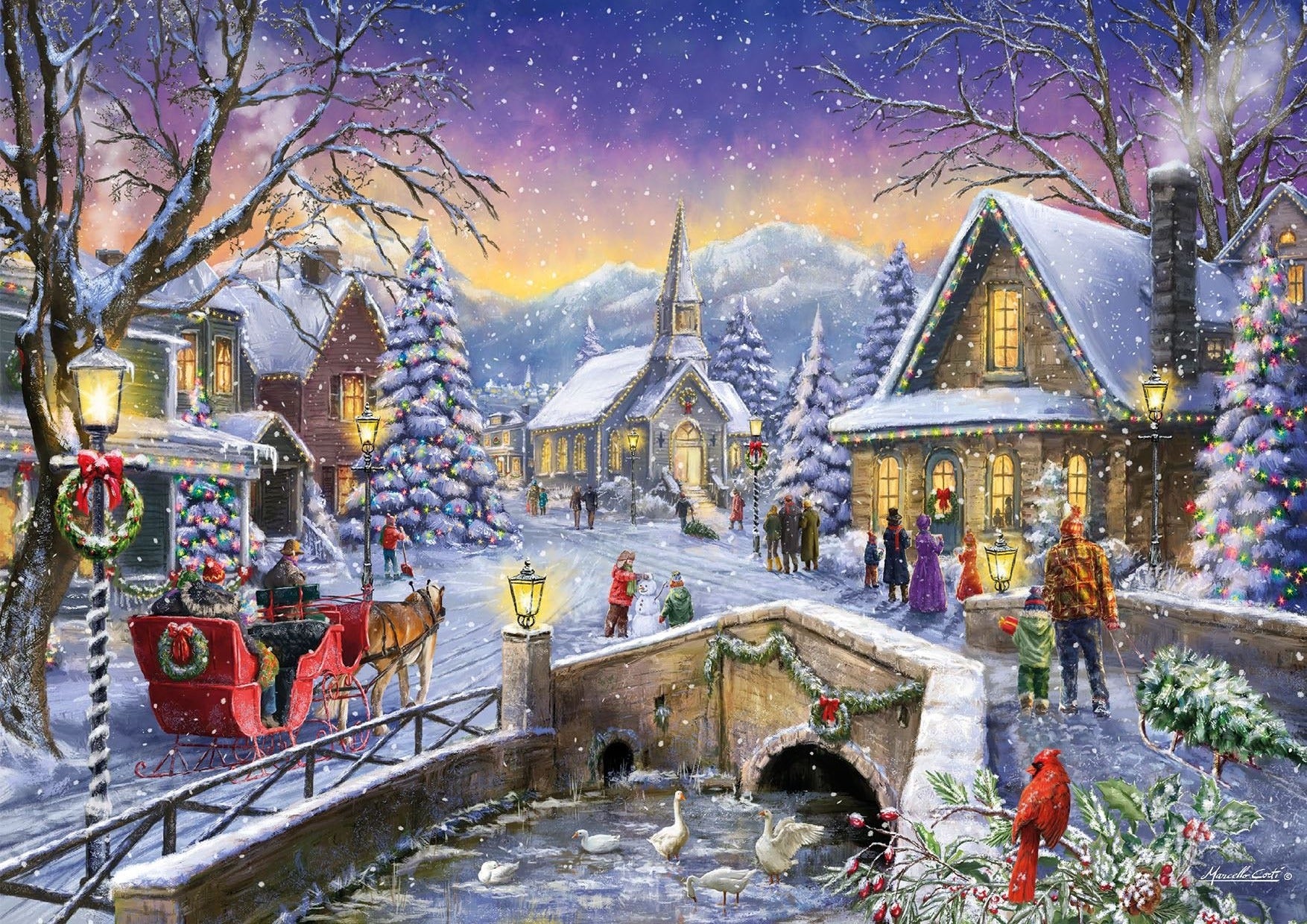 Snow Village Christmas Wallpapers - Wallpaper Cave