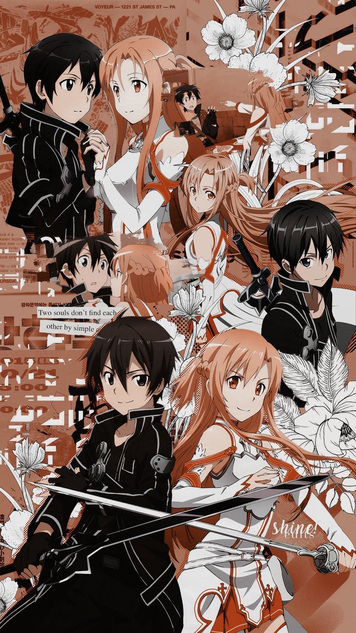 Kirito and Asuna Lockscreen // Sword Art Online // on Twitter. Sword art online wallpaper, Sword art online asuna, Sword art online kirito