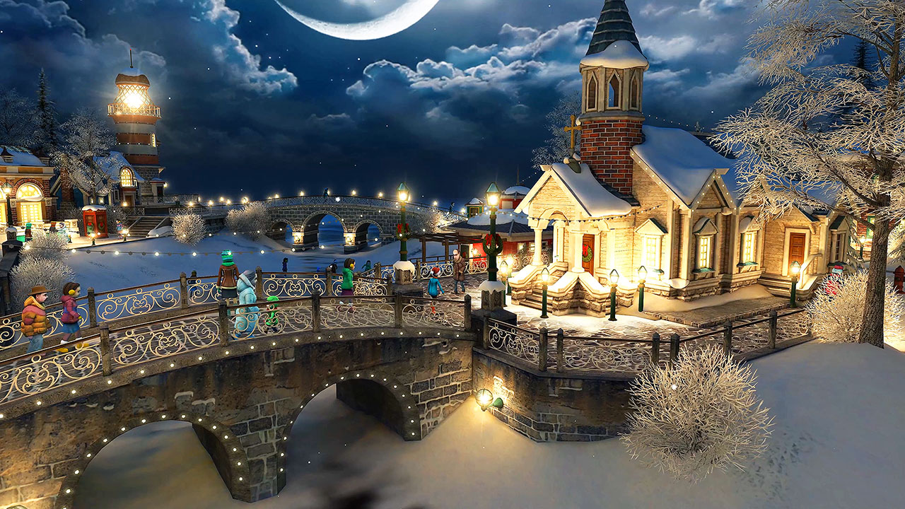 Snow Village 3D screensaver