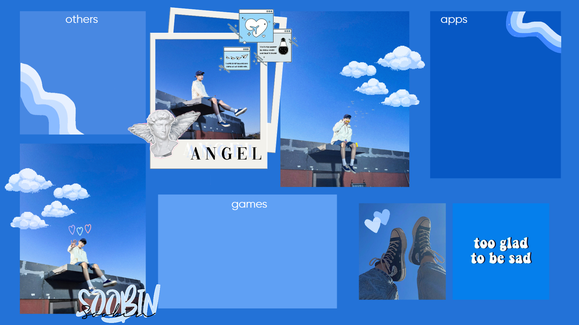 Mochi Wallpaper - #TXT_SOOBIN desktop organizer wallpaper #TXT #TOMORROWXTOGETHER #SOOBIN #wallpaper