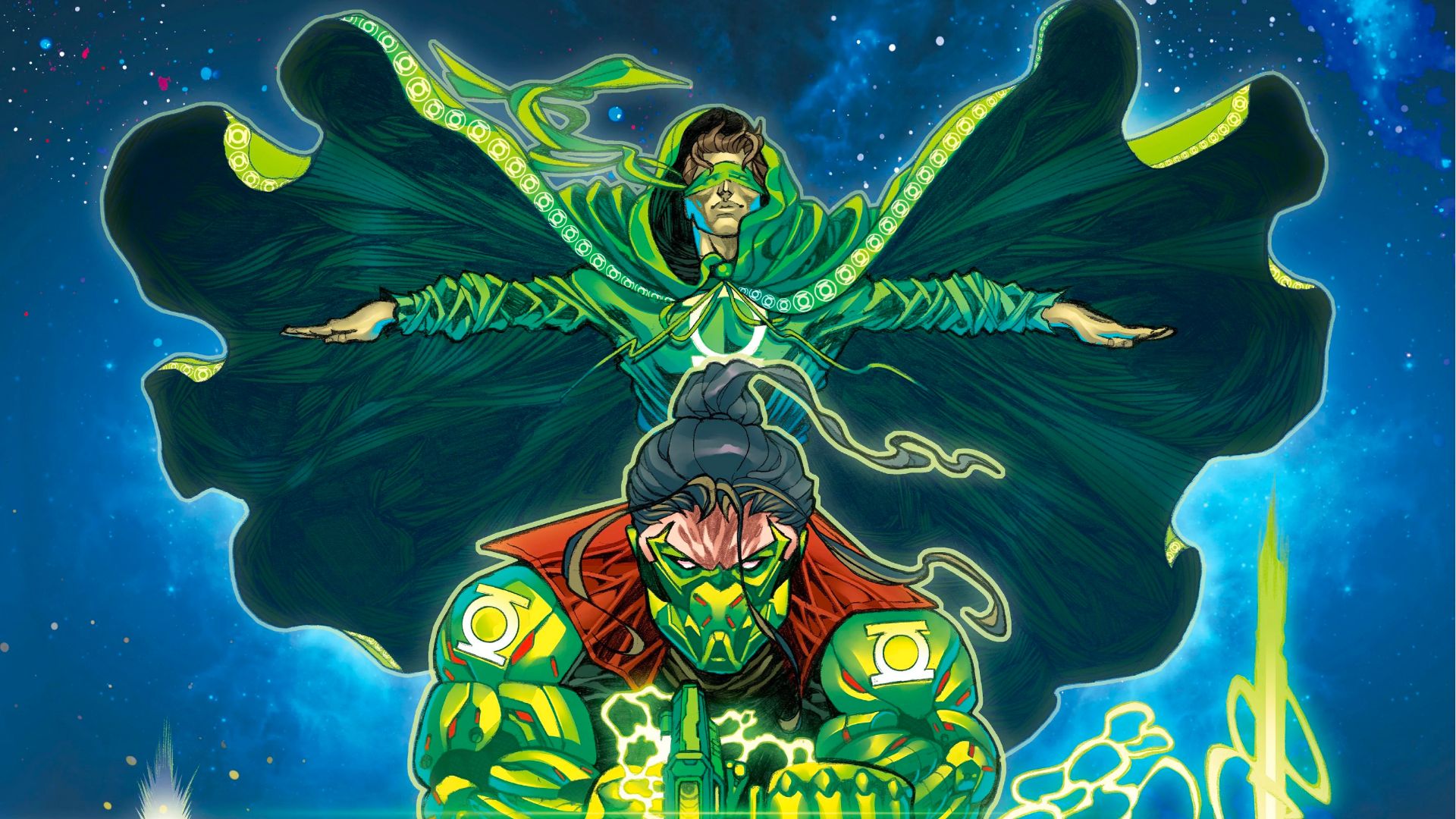 John Stewart, Red Hood, and Kyle Rayner are transformed in Dark Crisis: Worlds Without a Justice League = Green Lantern