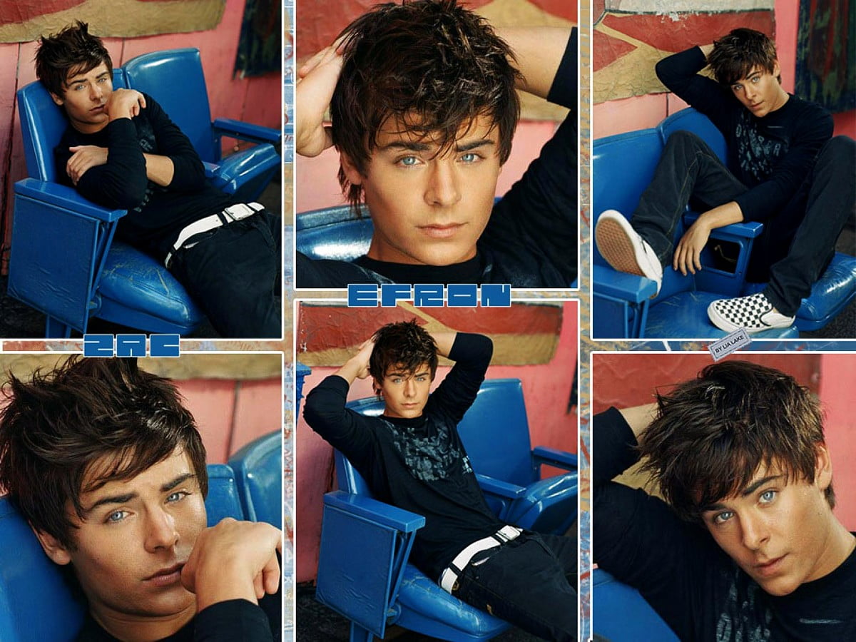 Schattige achtergrond Zac Efron, Emoties, Collage