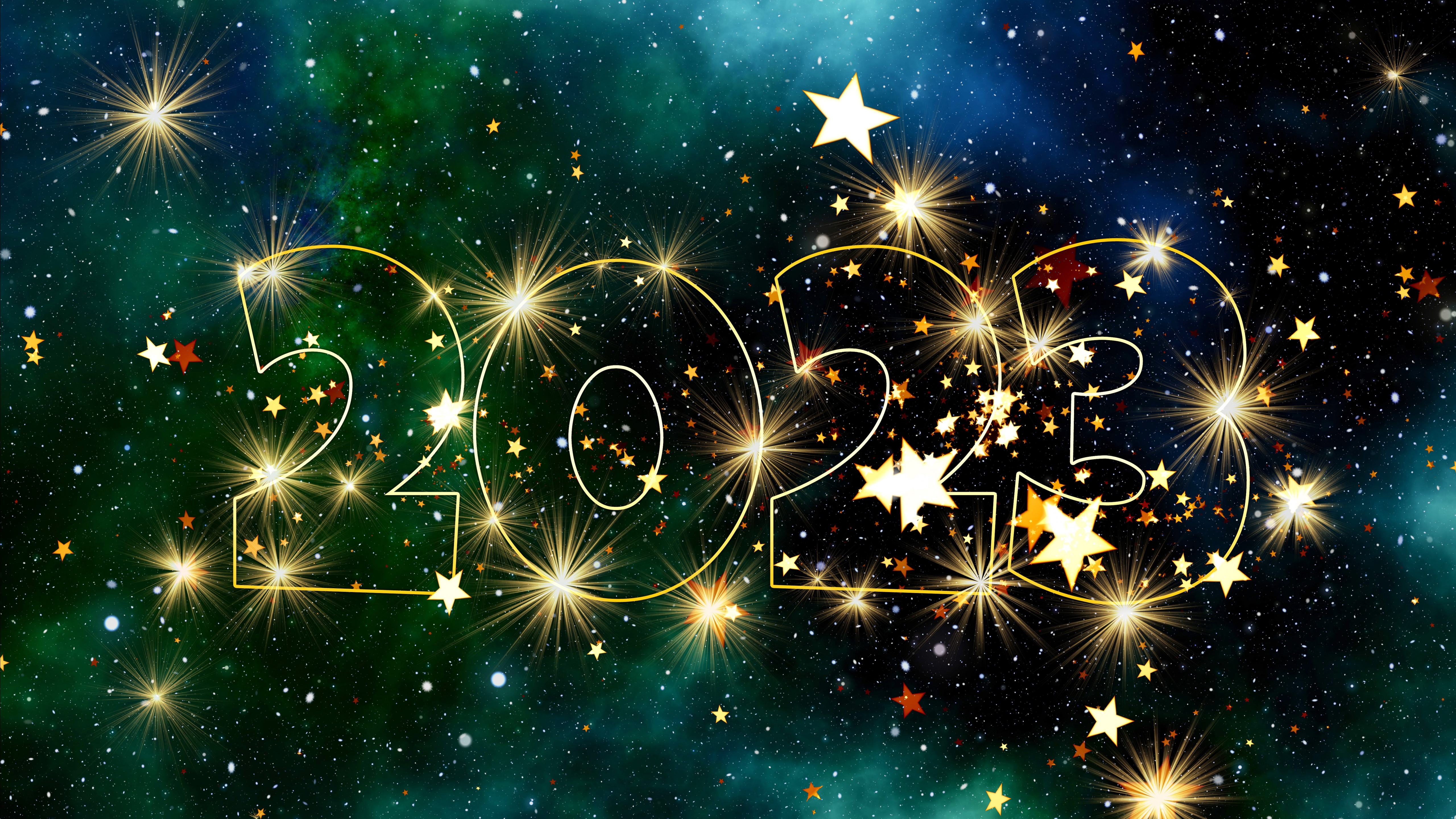 2023 New Year Wallpaper 4K, Stars, Space, Celebrations New Year