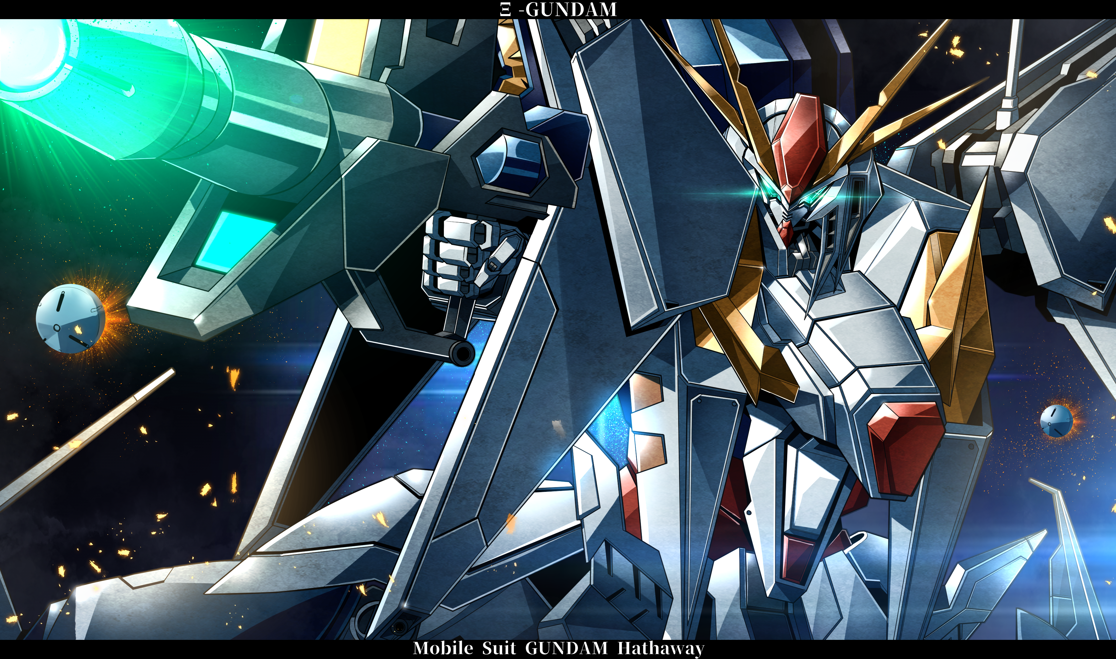 Anime Robot Gundam Gundam Mobile Suit Gundam Hathaway Super Robot Wars Digital Art Artwork Fan Art Wallpaper:3731x2204