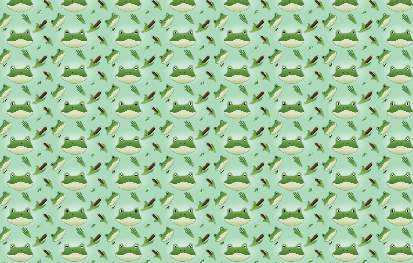 Wallpaper background, frog, texture, art, reed, children's image for desktop, section текстуры