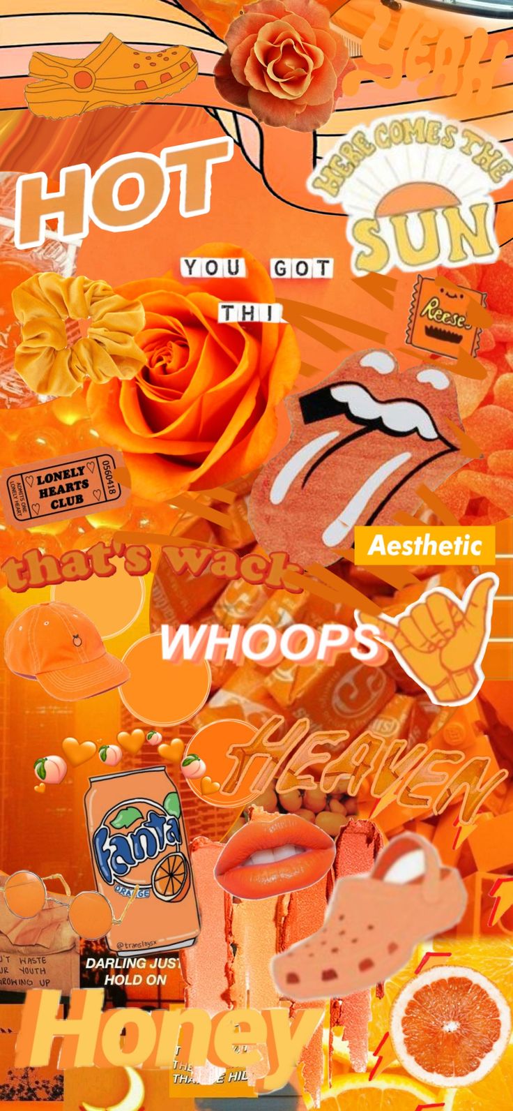 Orange Aesthetic Wallpaper. iPhone wallpaper girly, iPhone wallpaper vintage, Aesthetic iphone wallpaper