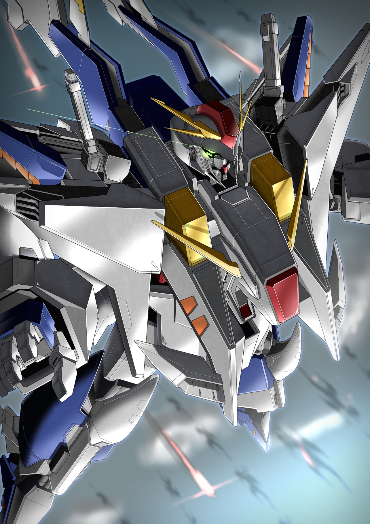 Anime Mech Gundam Mobile Suit Gundam Hathaway Super Robot Wars Gundam Artwork Digital Art Fan Art Wallpaper:1285x1819