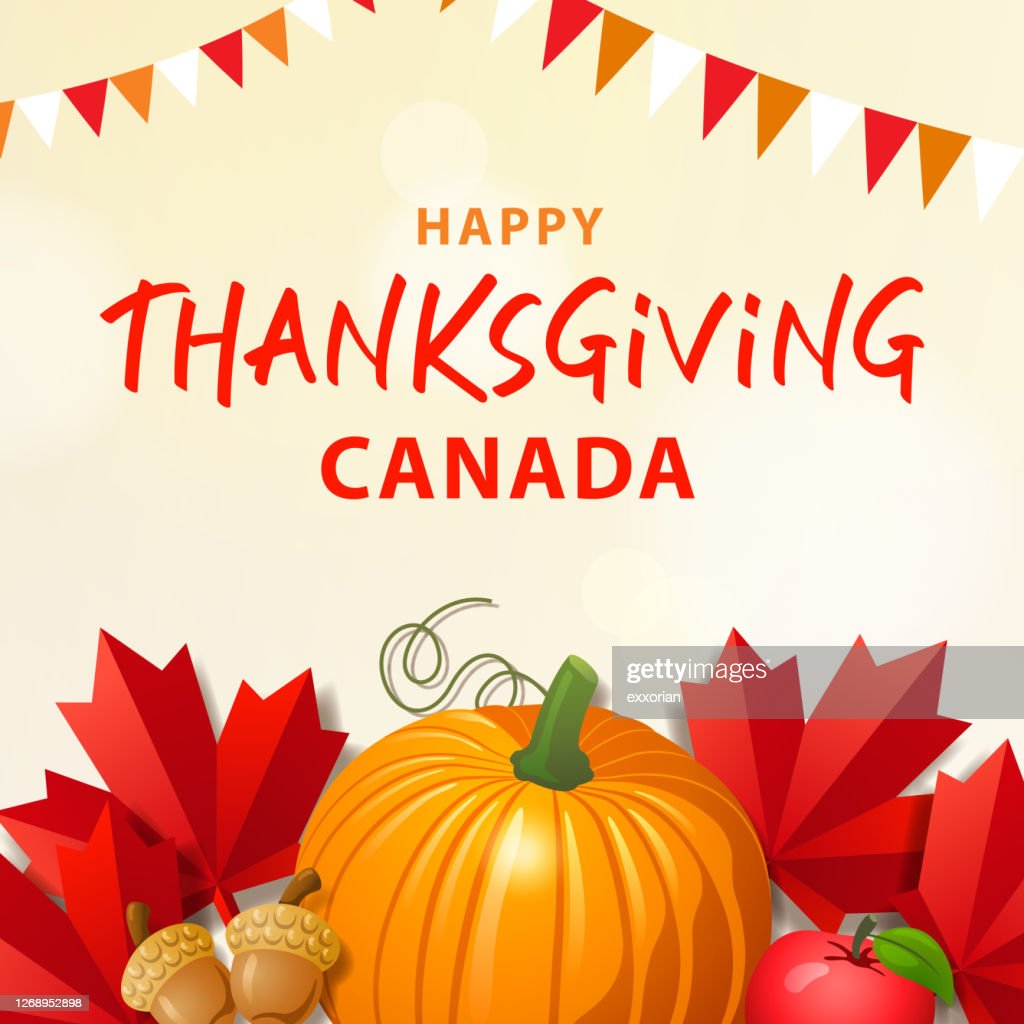 Celebrating Canadian Thanksgiving High Res Vector Graphic