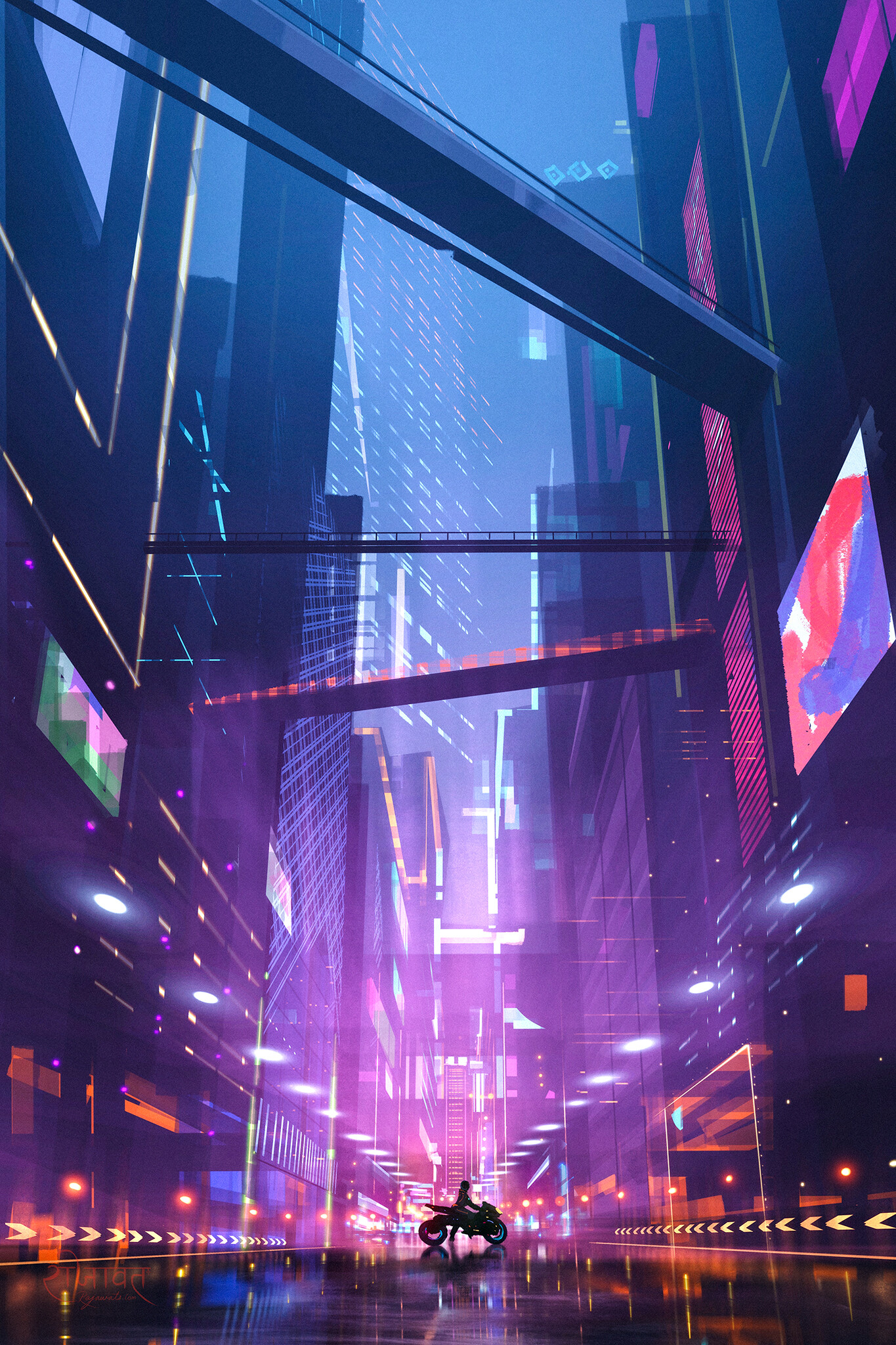 cyberpunk beautiful purple wallpaper for cell phone