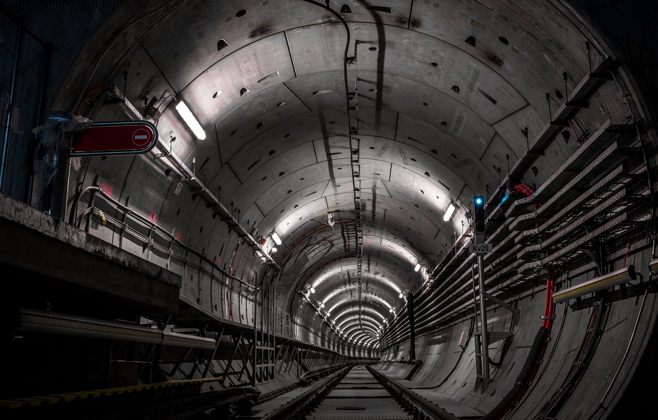 Wallpaper dark, tunnel, metro image for desktop, section интерьер