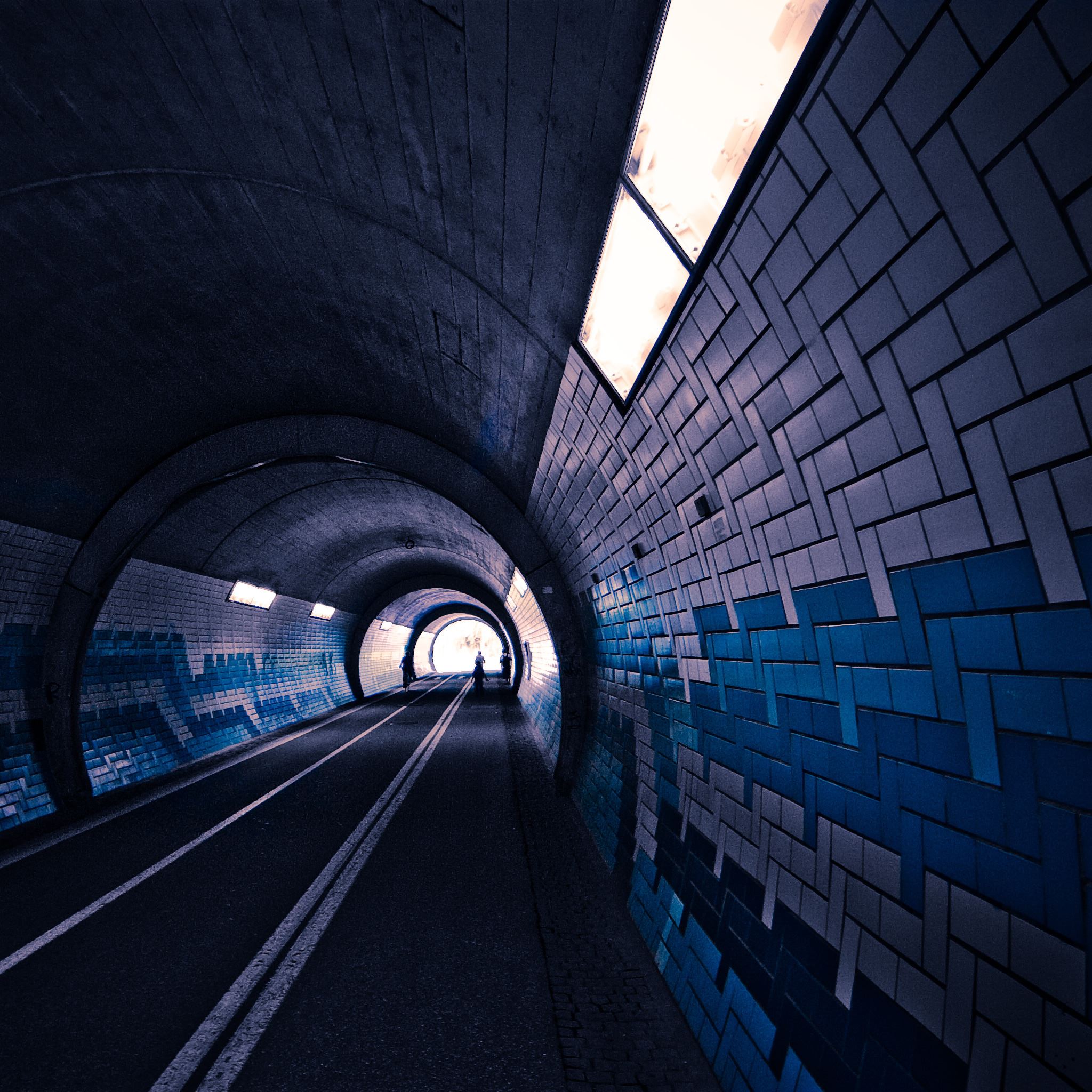 Streets Dark Cars Tunnel iPad Air Wallpaper Free Download
