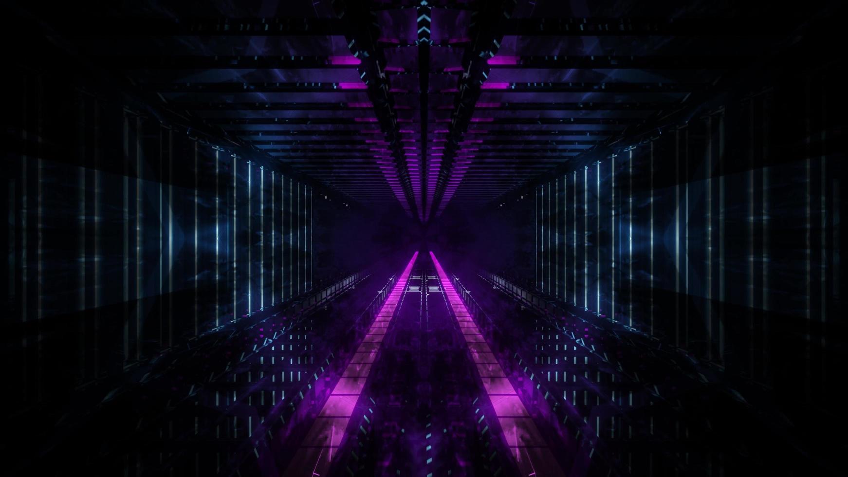 Dark tunnel dream vision 3D illustation visual background wallpaper art design