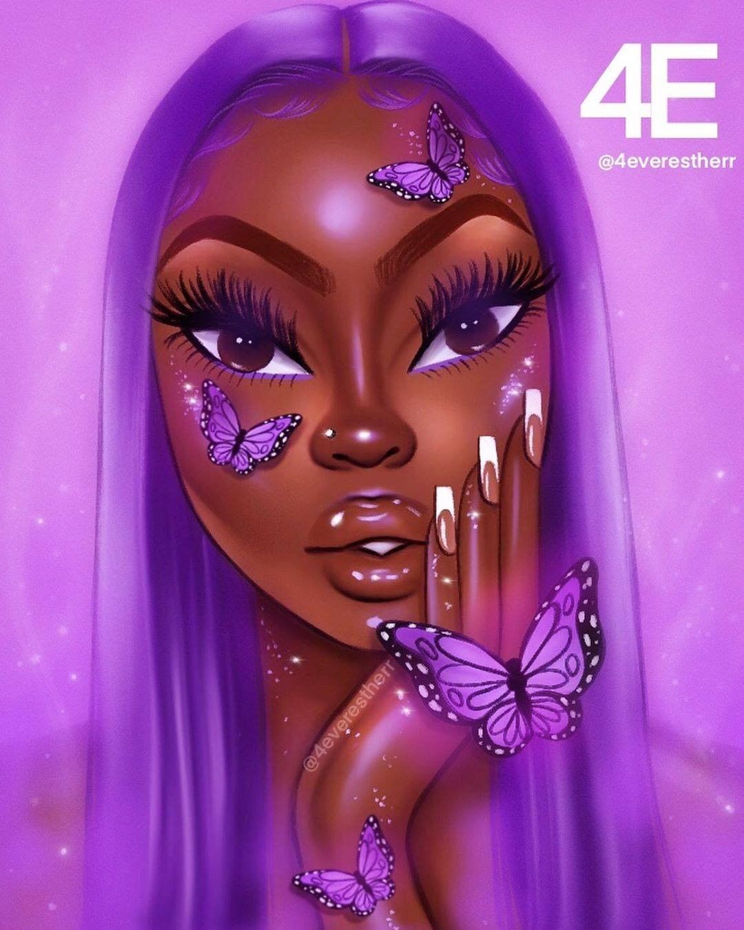 Likes, 9 Comments Black Queen Heaven on Instagram: “Art. Black girl art, Drawings of black girls, Black girl magic art