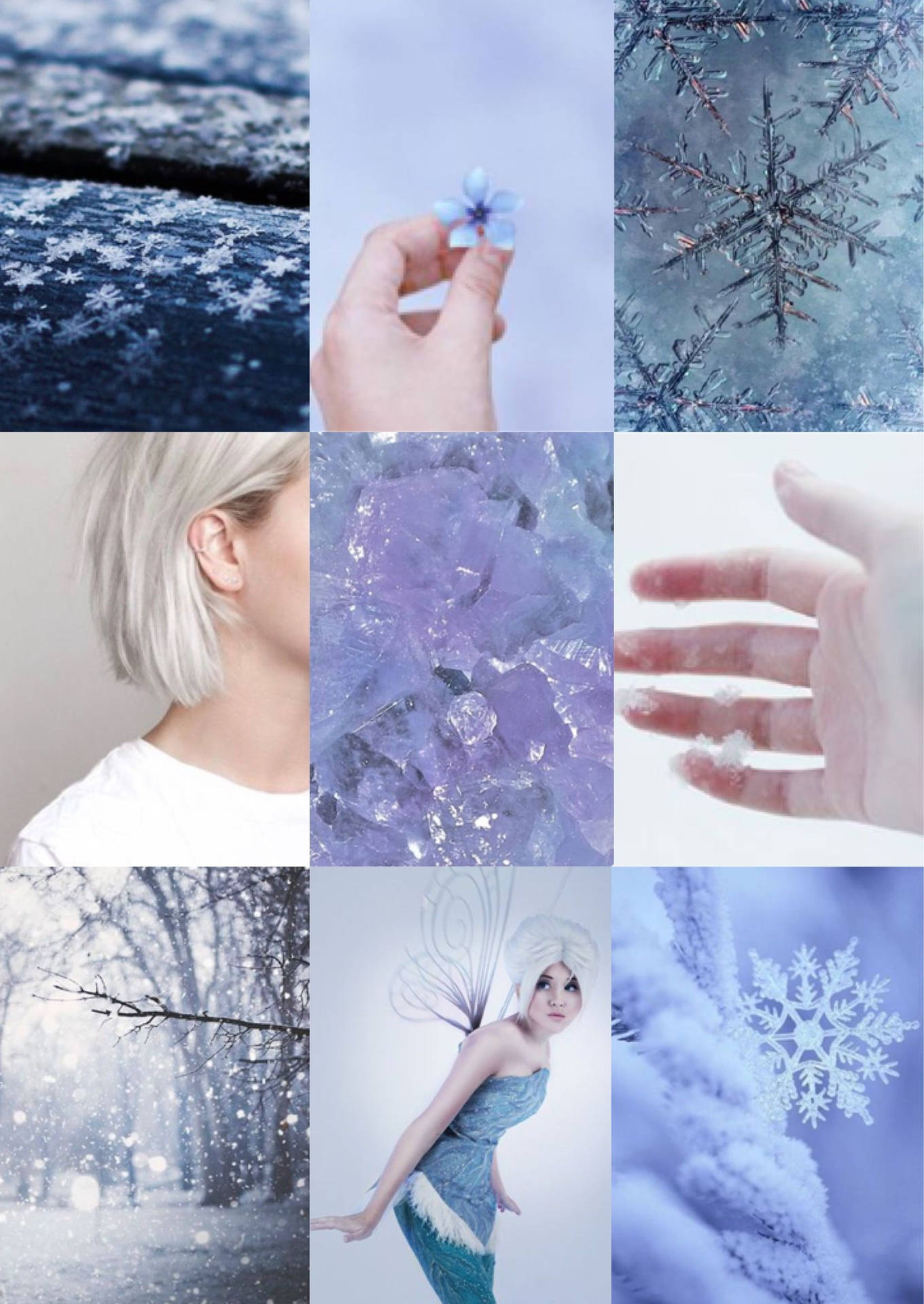 Download Periwinkle Girly Winter Collage Wallpaper