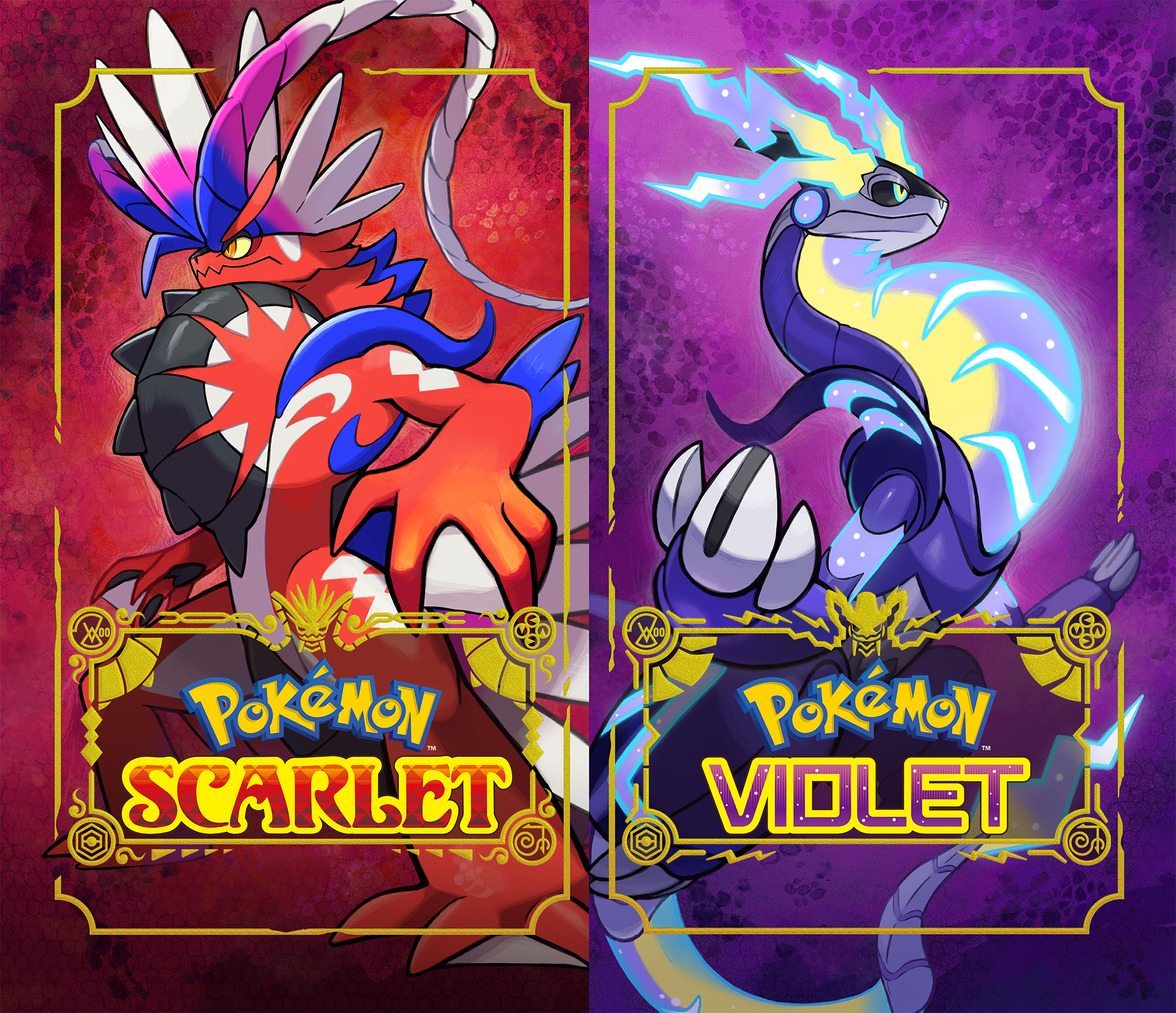 Koraidon and Miraidon Pokemon Scarlet Violet 4K Wallpaper iPhone