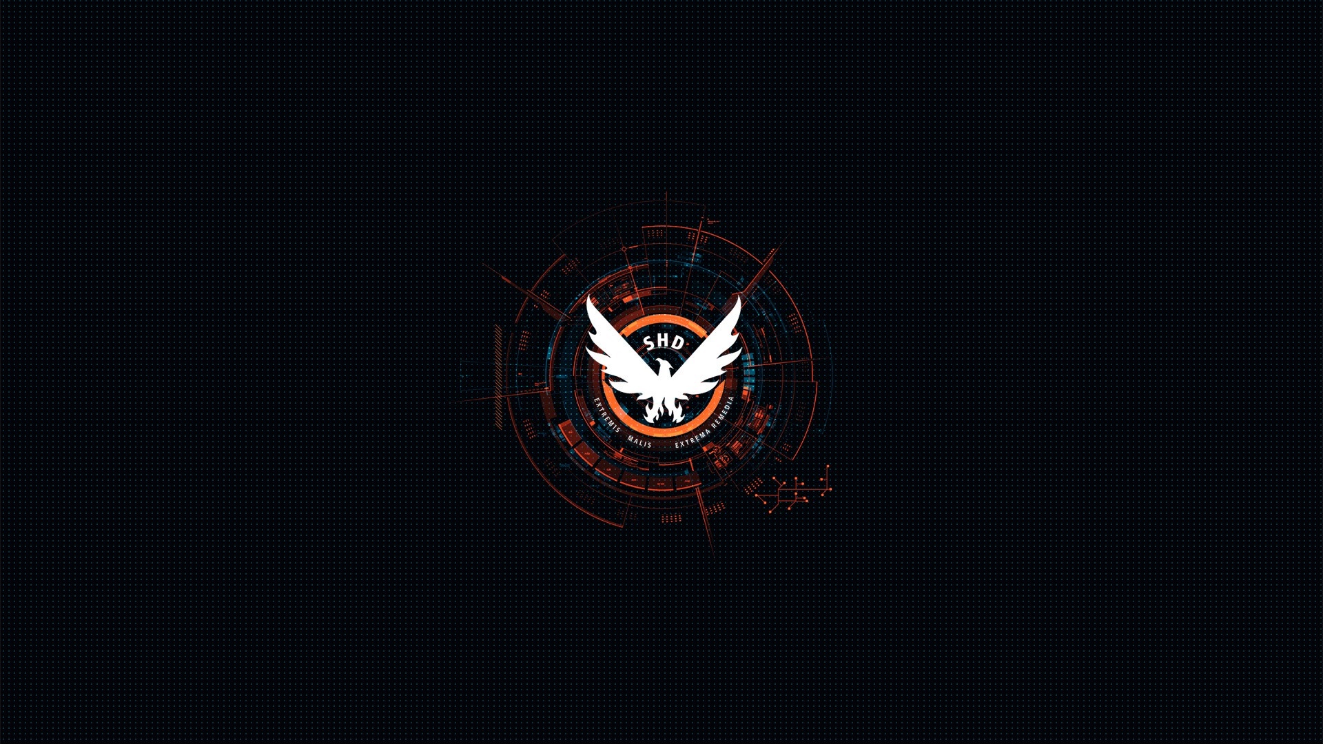 minimalism, artwork, logo, pattern, dots, eagle, Tom Clancys The Division, design, darkness, screenshot, computer wallpaper, font, album cover Gallery HD Wallpaper
